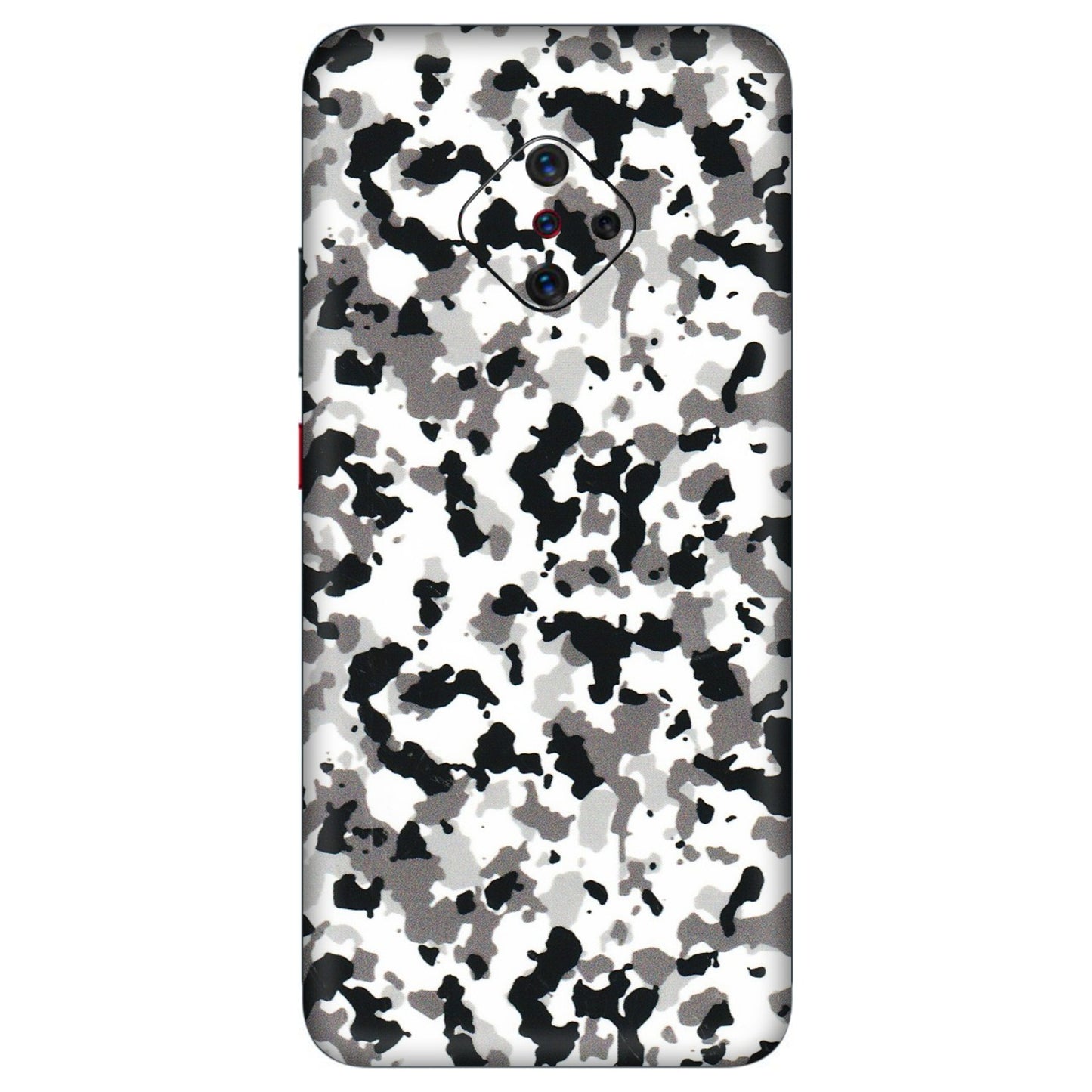 VIVO Z/V/X/T/U/S Series Phone Skins (All Models) - White Black Camouflage - 3D Embossed Finish (L-18) Vivo S1 Pro
