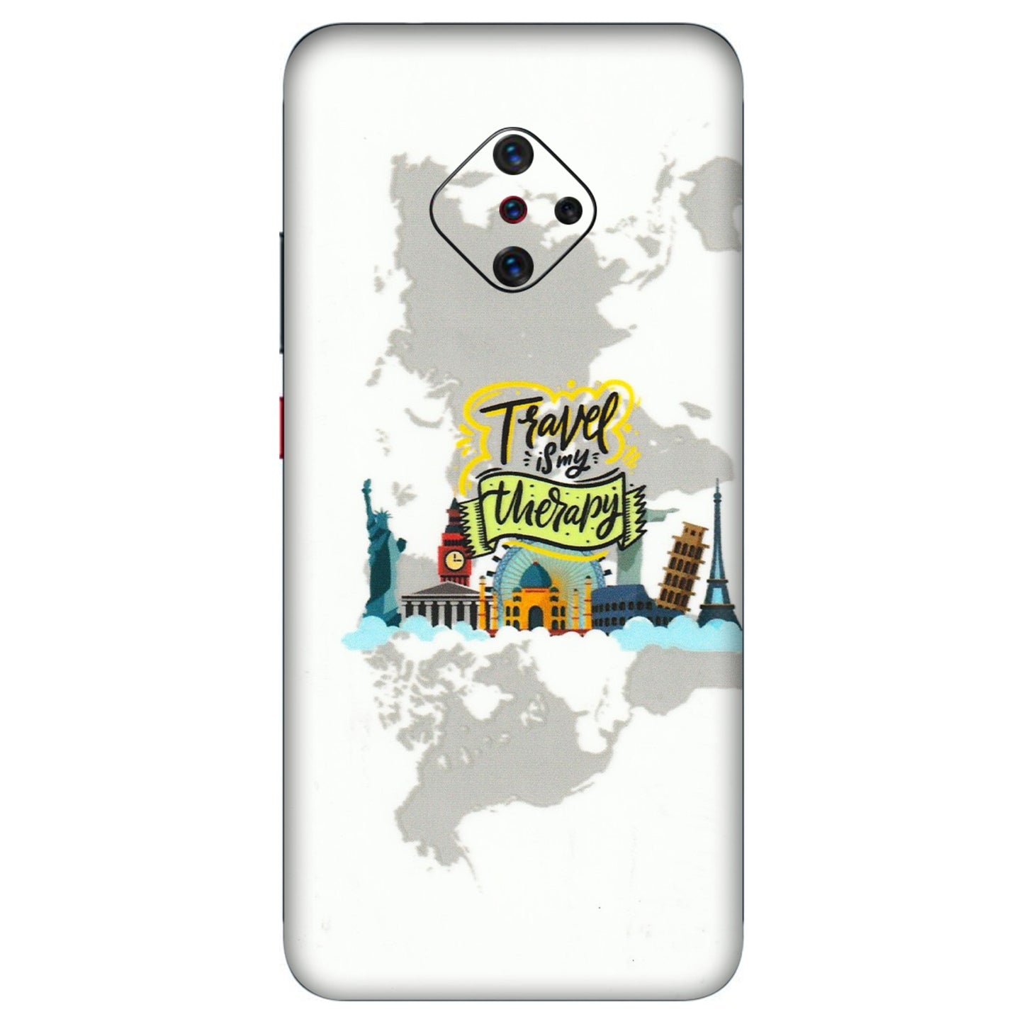 VIVO Z/V/X/T/U/S Series Phone Skins (All Models) - Travel Therapy - 3D Embossed Finish (L-199) Vivo S1 Pro
