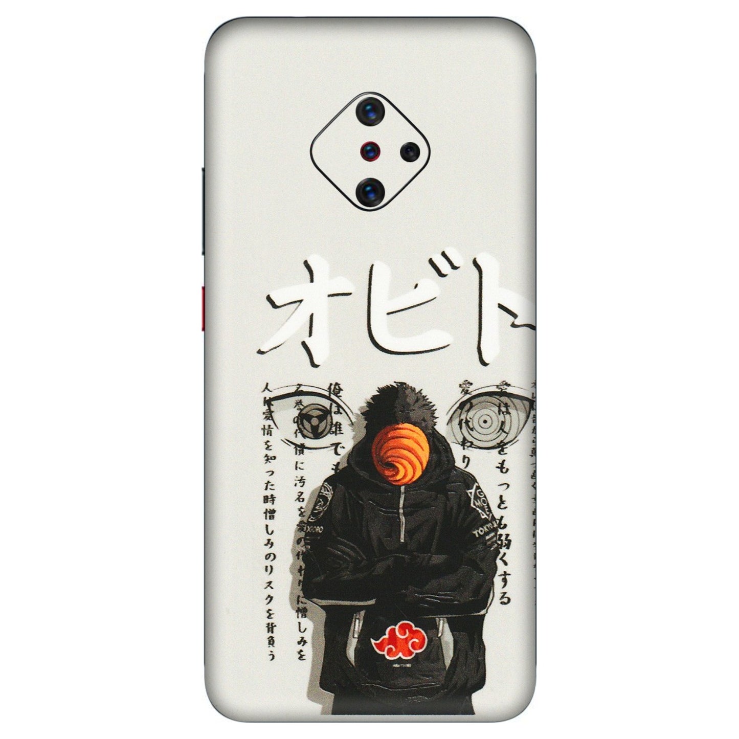 VIVO Z/V/X/T/U/S Series Phone Skins (All Models) - Obito Anime Eye - 3D Embossed Finish (L-19) Vivo S1 Pro