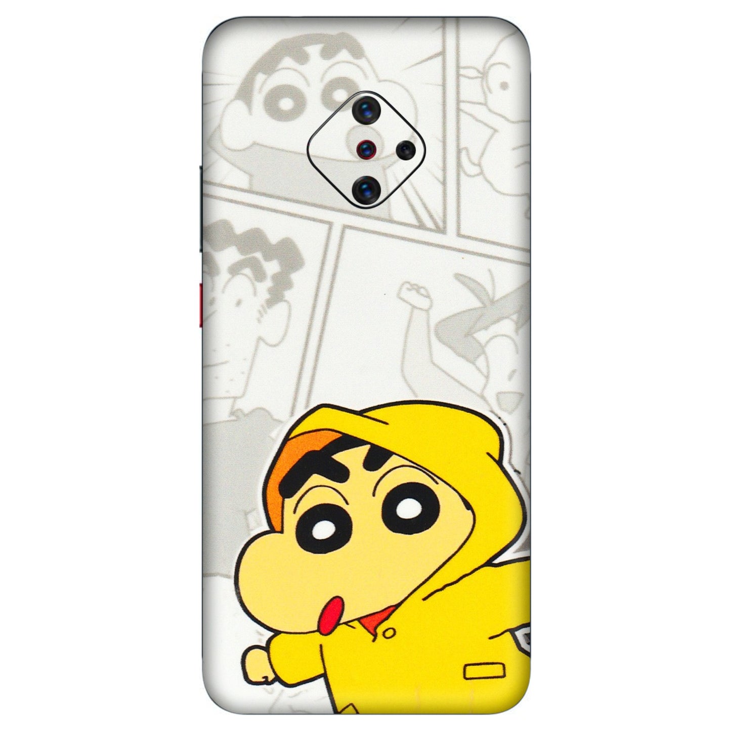 VIVO Z/V/X/T/U/S Series Phone Skins (All Models) - Yellow Shinchan Comic - 3D Embossed Finish (L-246) Vivo S1 Pro