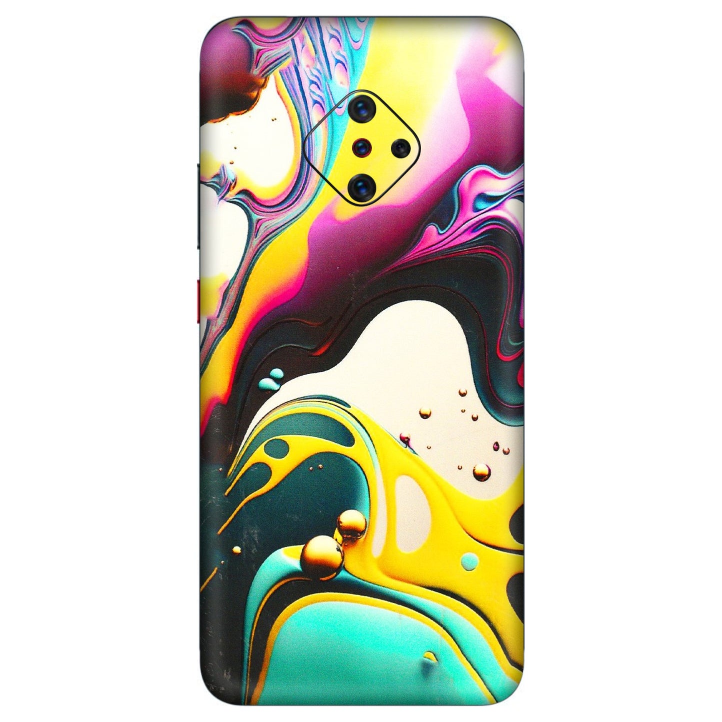 VIVO Z/V/X/T/U/S Series Phone Skins (All Models) - Multicolor Abstract pattern - 3D Embossed Finish (L-254) Vivo S1 Pro