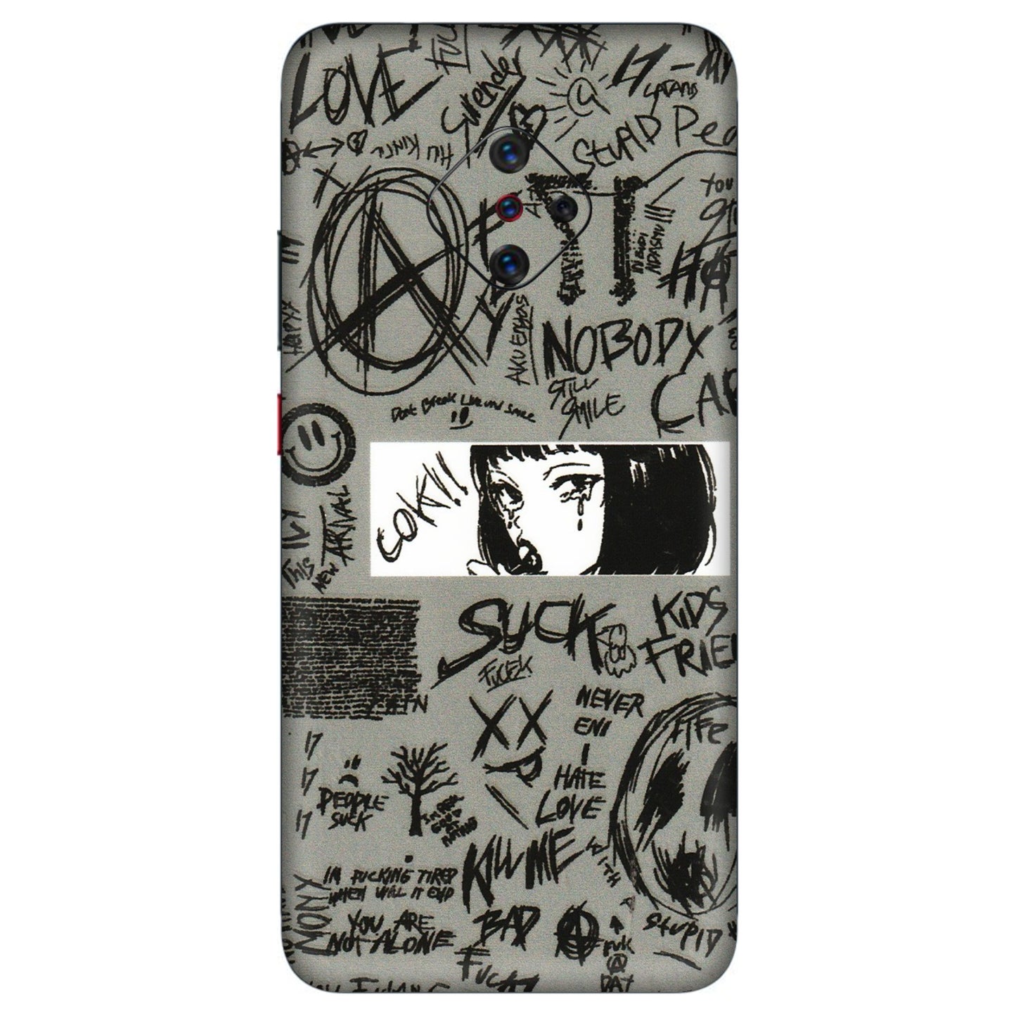 VIVO Z/V/X/T/U/S Series Phone Skins (All Models) - Never Have Love Anime - 3D Embossed Finish (L-260) Vivo S1 Pro