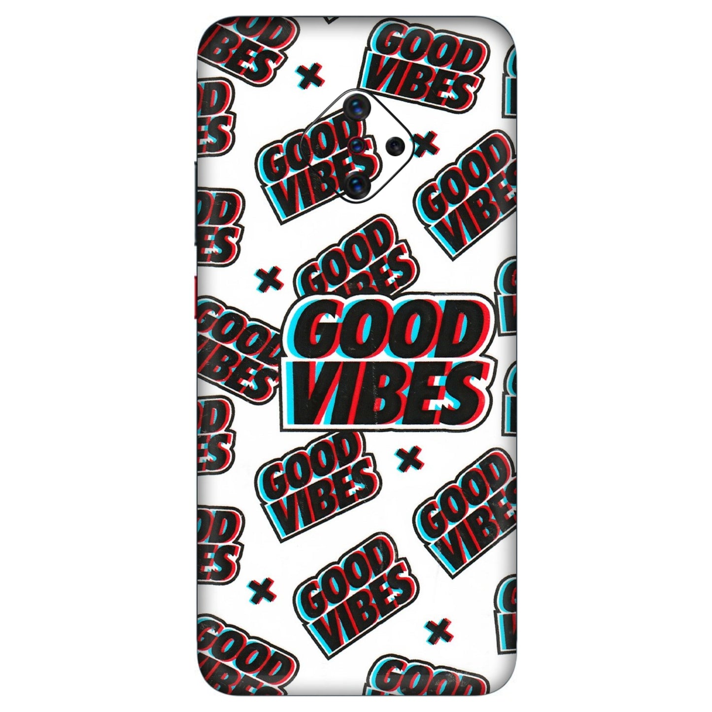 VIVO Z/V/X/T/U/S Series Phone Skins (All Models) - Good Vibes - 3D Embossed Finish (L-282) Vivo S1 Pro