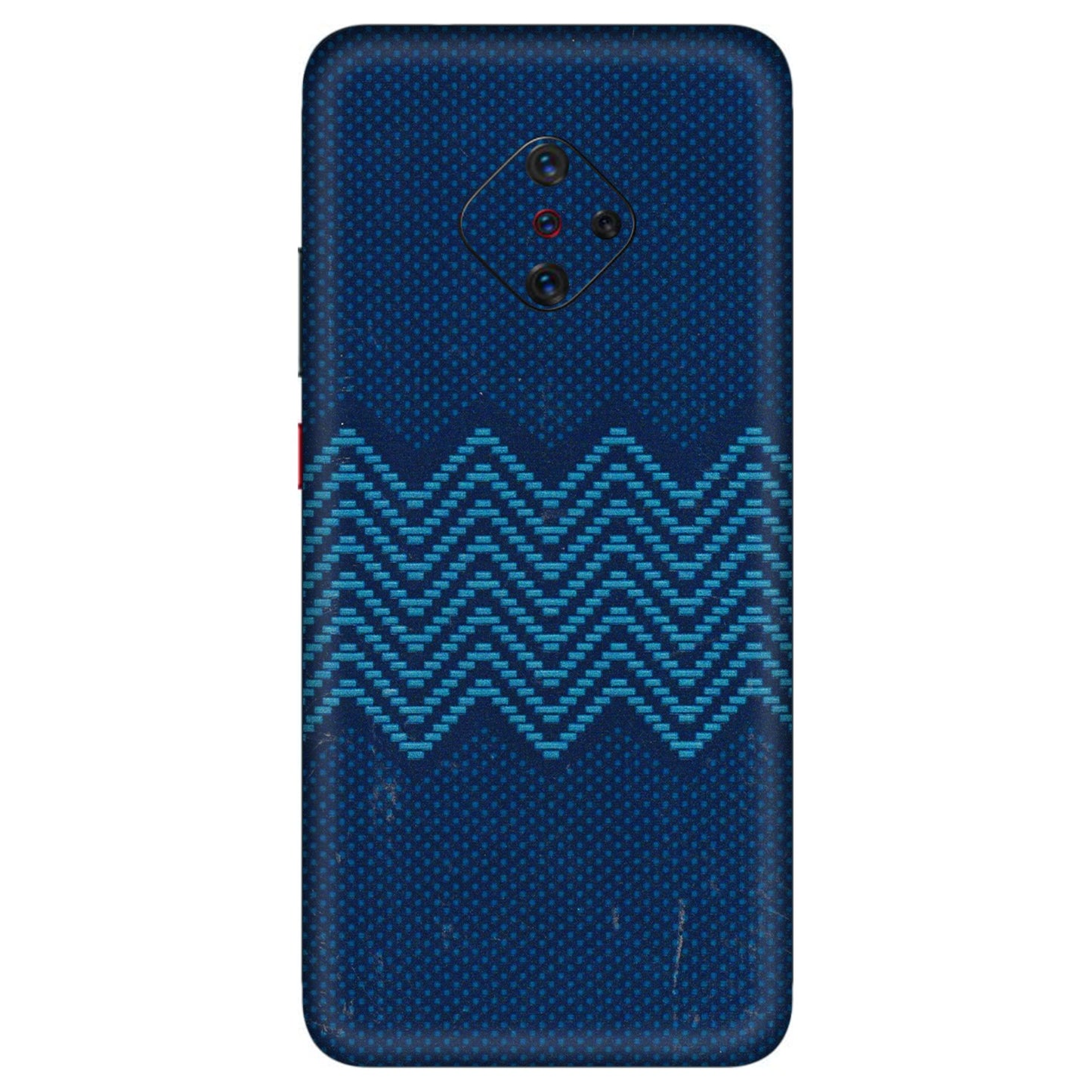 VIVO Z/V/X/T/U/S Series Phone Skins (All Models) - Blue Sober Waves - 3D Embossed Finish (L-306) Vivo S1 Pro