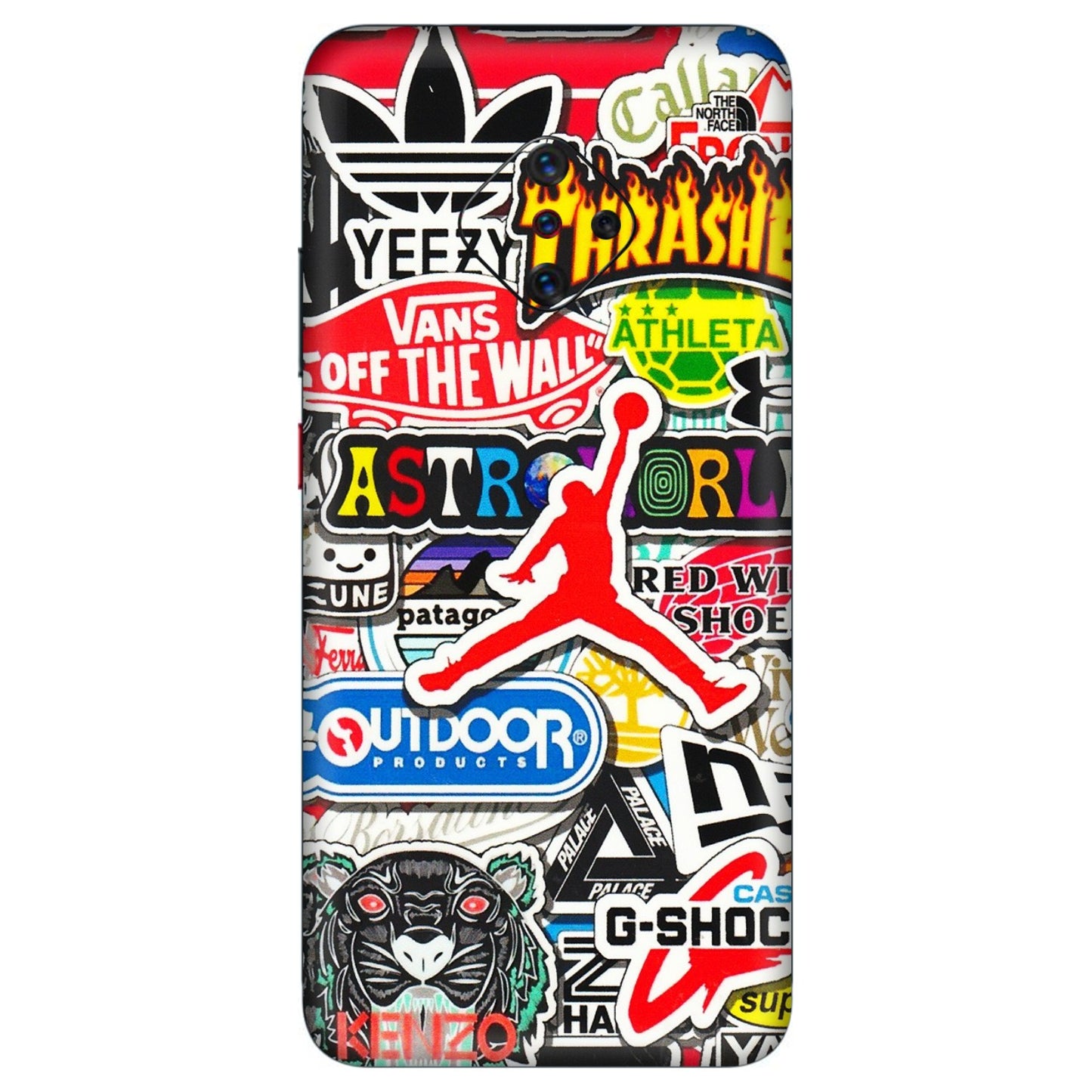 VIVO Z/V/X/T/U/S Series Phone Skins (All Models) - Multi Brands Sticker Graffiti - 3D Embossed Finish (L-37) Vivo S1 Pro