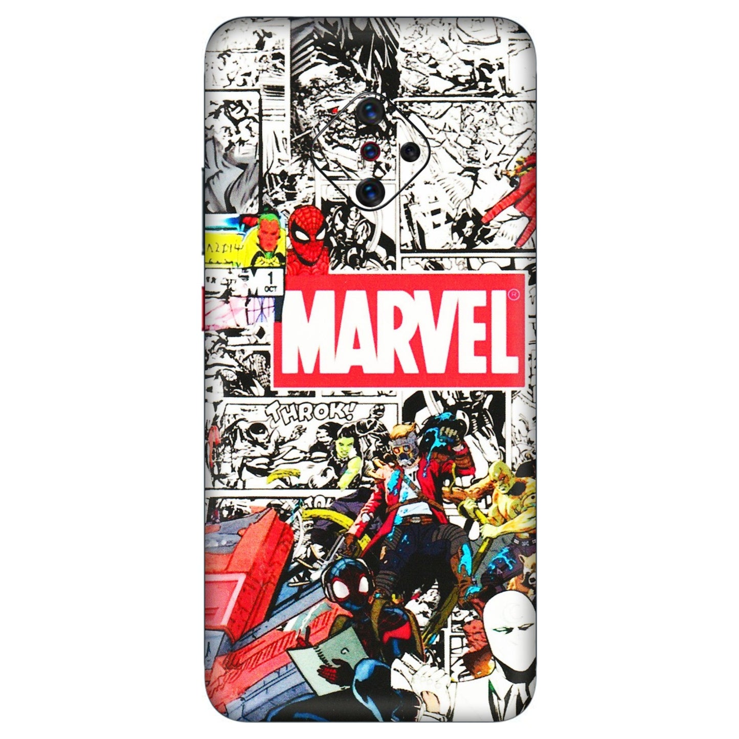 VIVO Z/V/X/T/U/S Series Phone Skins (All Models) - Marvel Colorful Comic - 3D Embossed Finish (L-64) Vivo S1 Pro