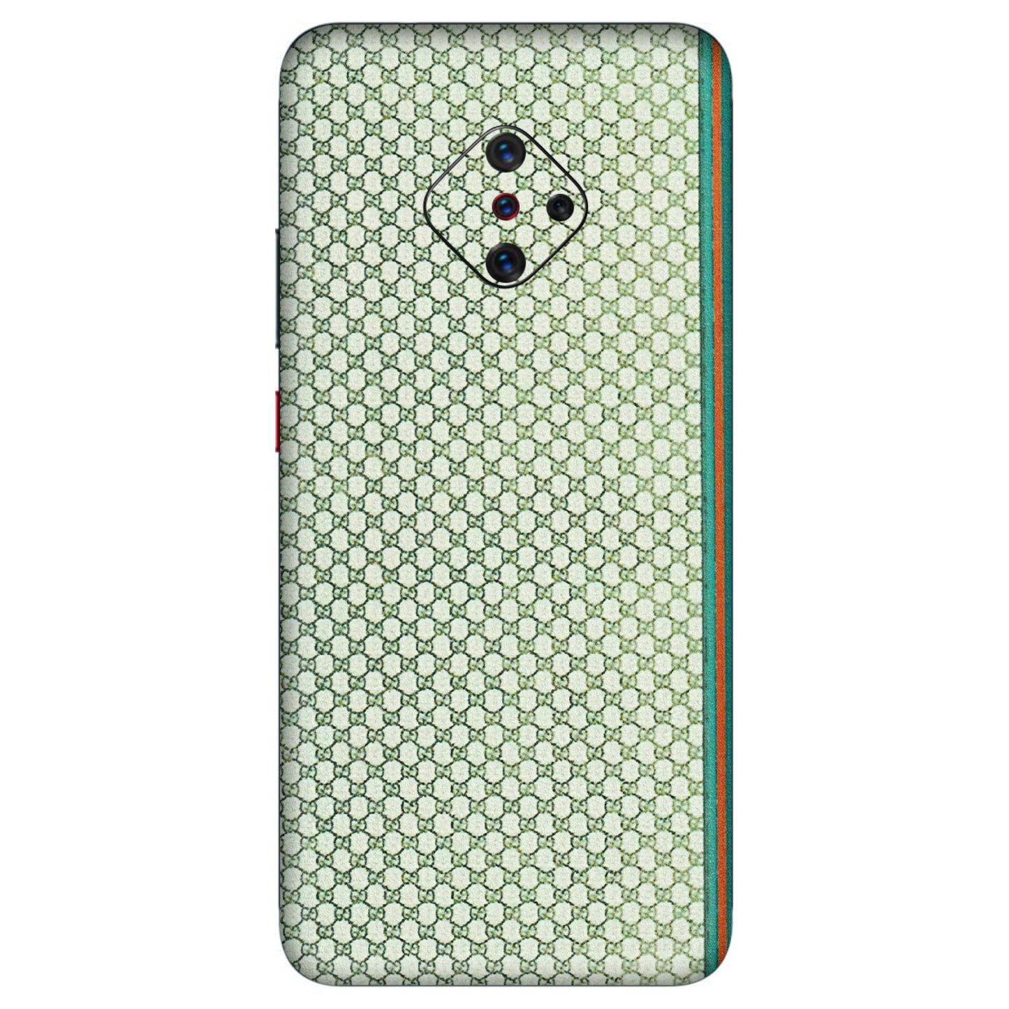 VIVO Z/V/X/T/U/S Series Phone Skins (All Models) - Gucci Fabric Pattern - 3D Embossed Finish (L-73) Vivo S1 Pro