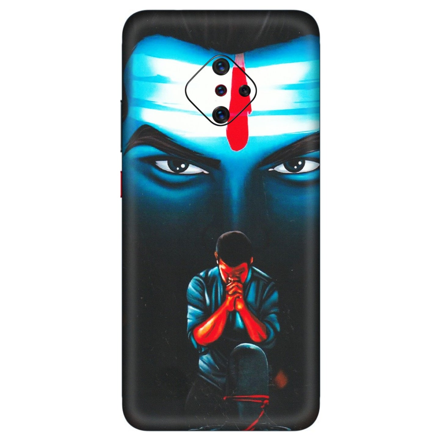 VIVO Z/V/X/T/U/S Series Phone Skins (All Models) - Mahakal Bhakt - Matte Finish (M-112) Vivo S1 Pro