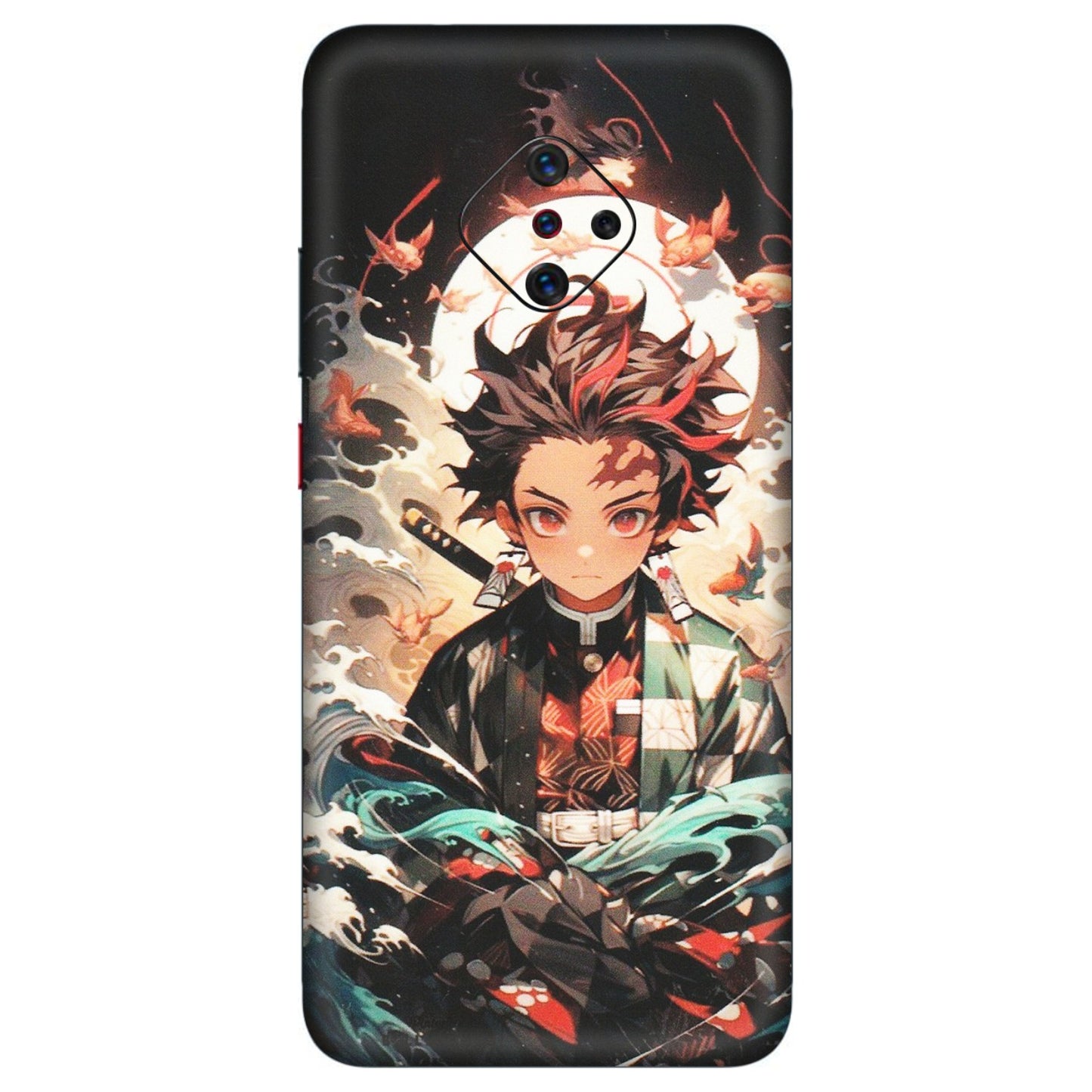 VIVO Z/V/X/T/U/S Series Phone Skins (All Models) - Tanjiro Demon Slayer Anime - Matte Finish (M-158) Vivo S1 Pro