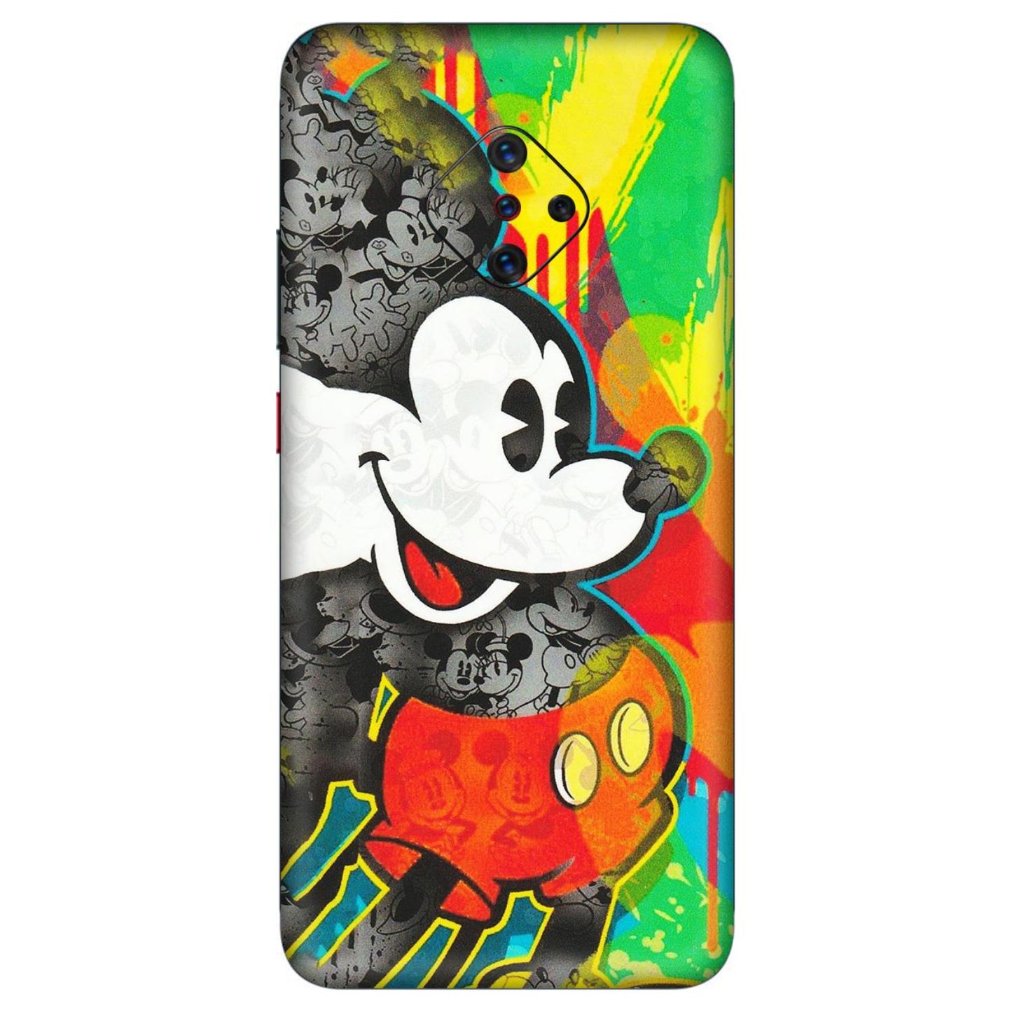 VIVO Z/V/X/T/U/S Series Phone Skins (All Models) - Multiple Mickey With Colourful Texture - Matte Finish (M-84) Vivo S1 Pro