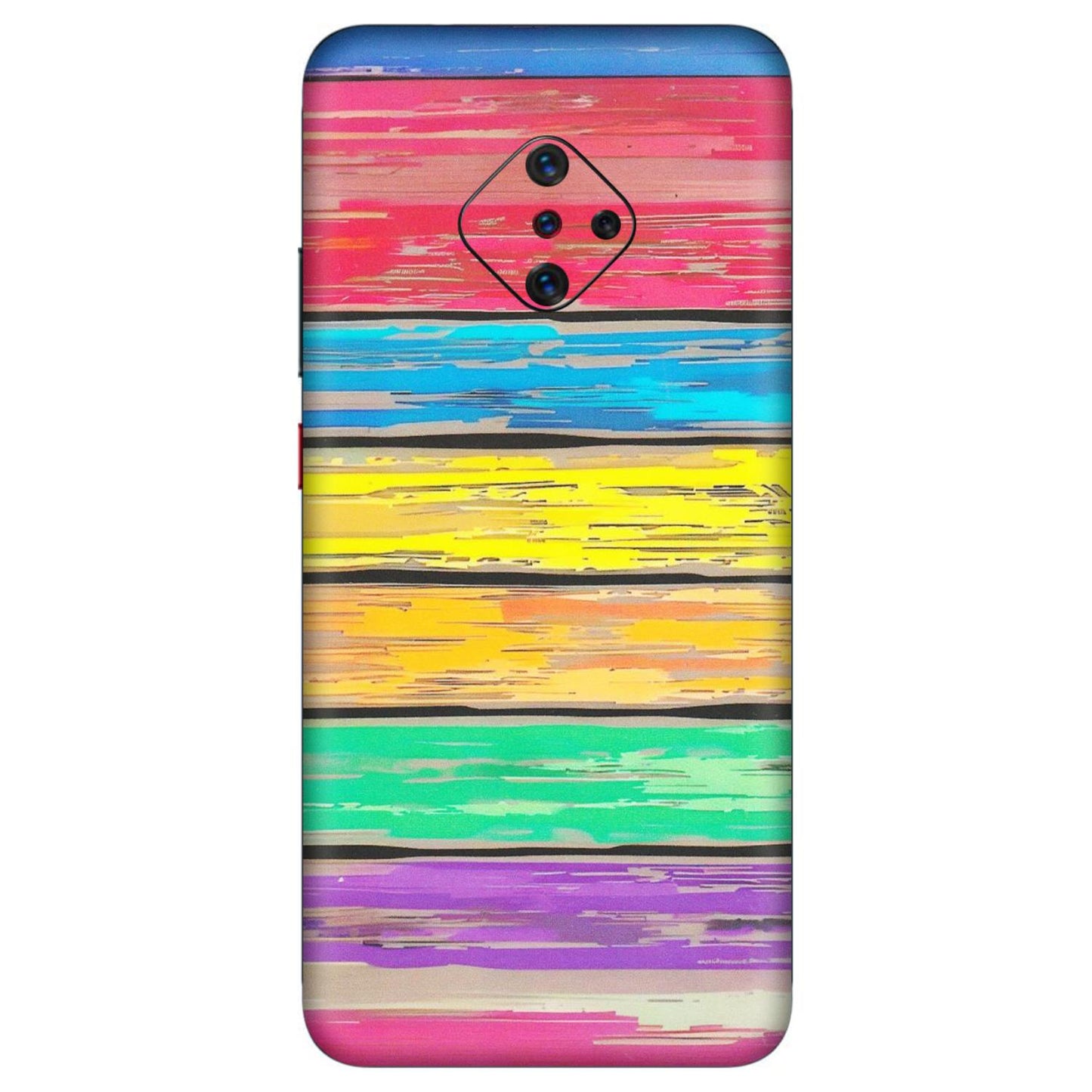 VIVO Z/V/X/T/U/S Series Phone Skins (All Models) - Multi Colour Wooden Wall - Matte Finish (M-96) Vivo S1 Pro