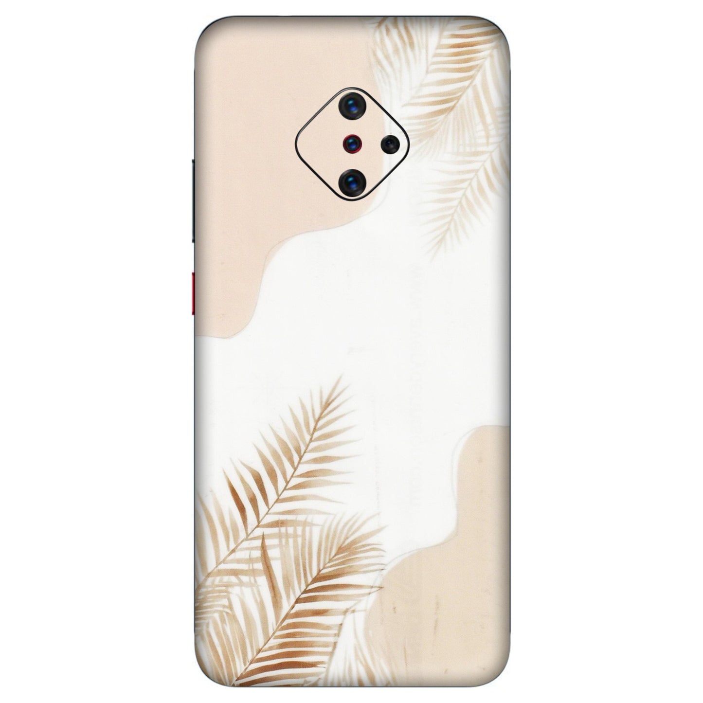 VIVO Z/V/X/T/U/S Series Phone Skins (All Models) - Gold Petals Abstract - Transparent Finish (T-08) Vivo S1 Pro
