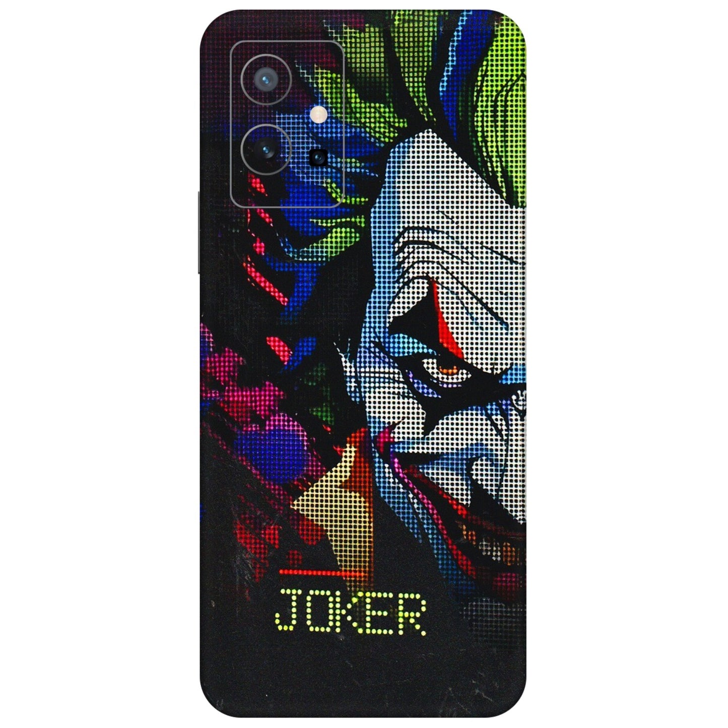 VIVO Z/V/X/T/U/S Series Phone Skins (All Models) - Joker Dot Matrix - 3D Embossed Finish (L-08) Vivo T1 (5G)