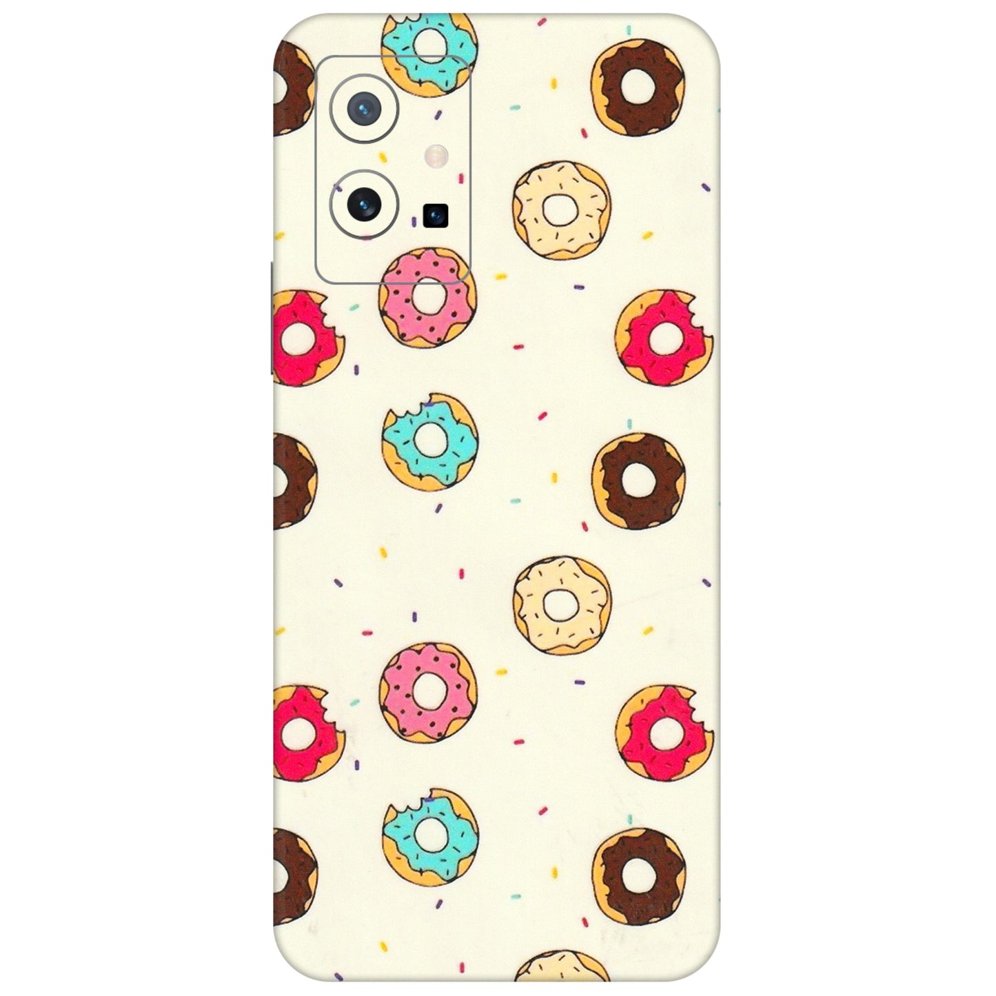 VIVO Z/V/X/T/U/S Series Phone Skins (All Models) - Mini Donuts Doodle Art - 3D Embossed Finish (L-122) Vivo T1 (5G)