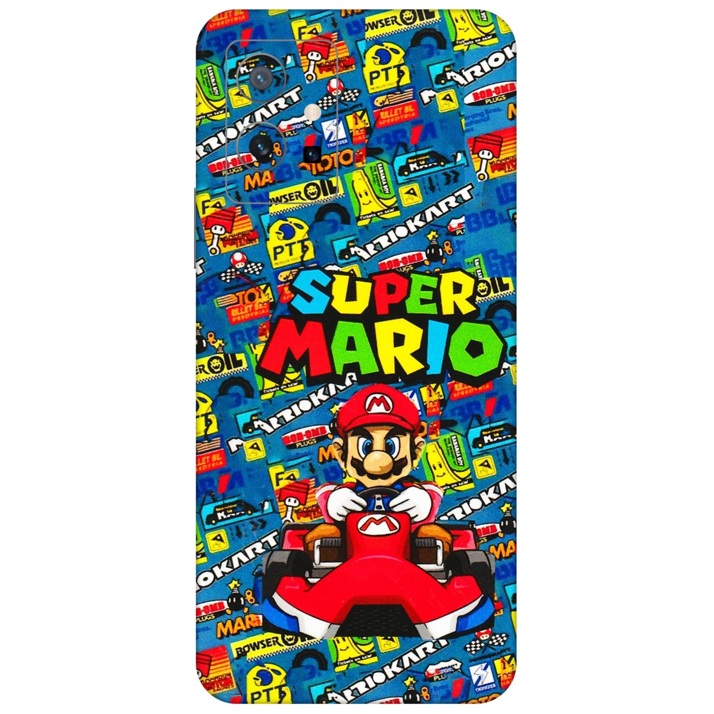 VIVO Z/V/X/T/U/S Series Phone Skins (All Models) - Super Mario Kart - 3D Embossed Finish (L-140) Vivo T1 (5G)