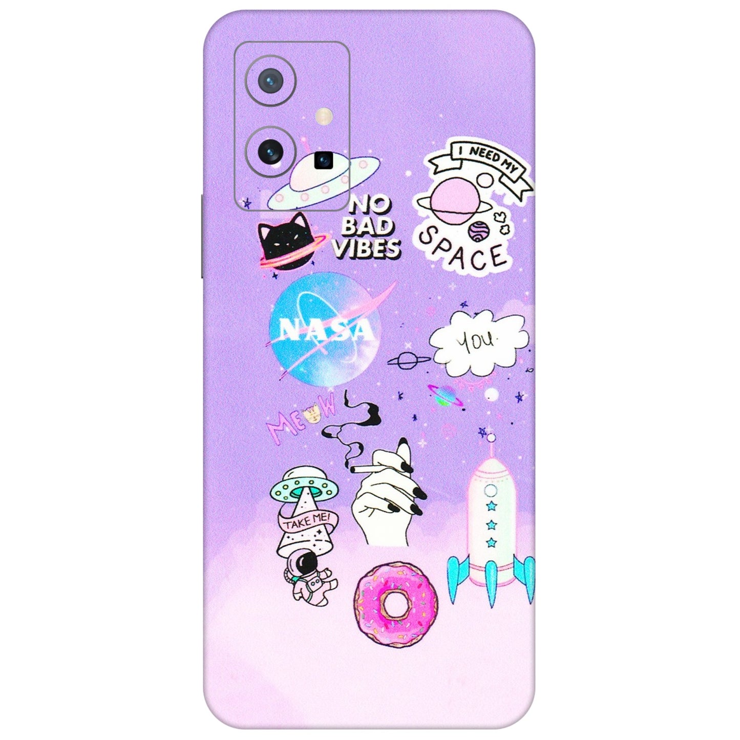 VIVO Z/V/X/T/U/S Series Phone Skins (All Models) - I Need My Nasa Skin - 3D Embossed Finish (L-149) Vivo T1 (5G)