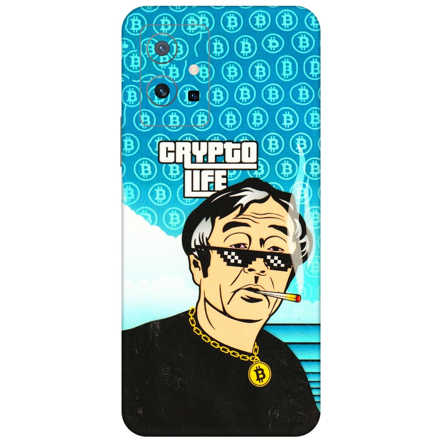 VIVO Z/V/X/T/U/S Series Phone Skins (All Models) - Crypto Thug Life - 3D Embossed Finish (L-179) Vivo T1 (5G)