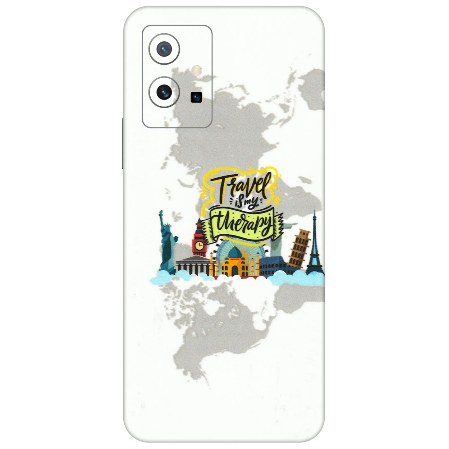 VIVO Z/V/X/T/U/S Series Phone Skins (All Models) - Travel Therapy - 3D Embossed Finish (L-199) Vivo T1 (5G)