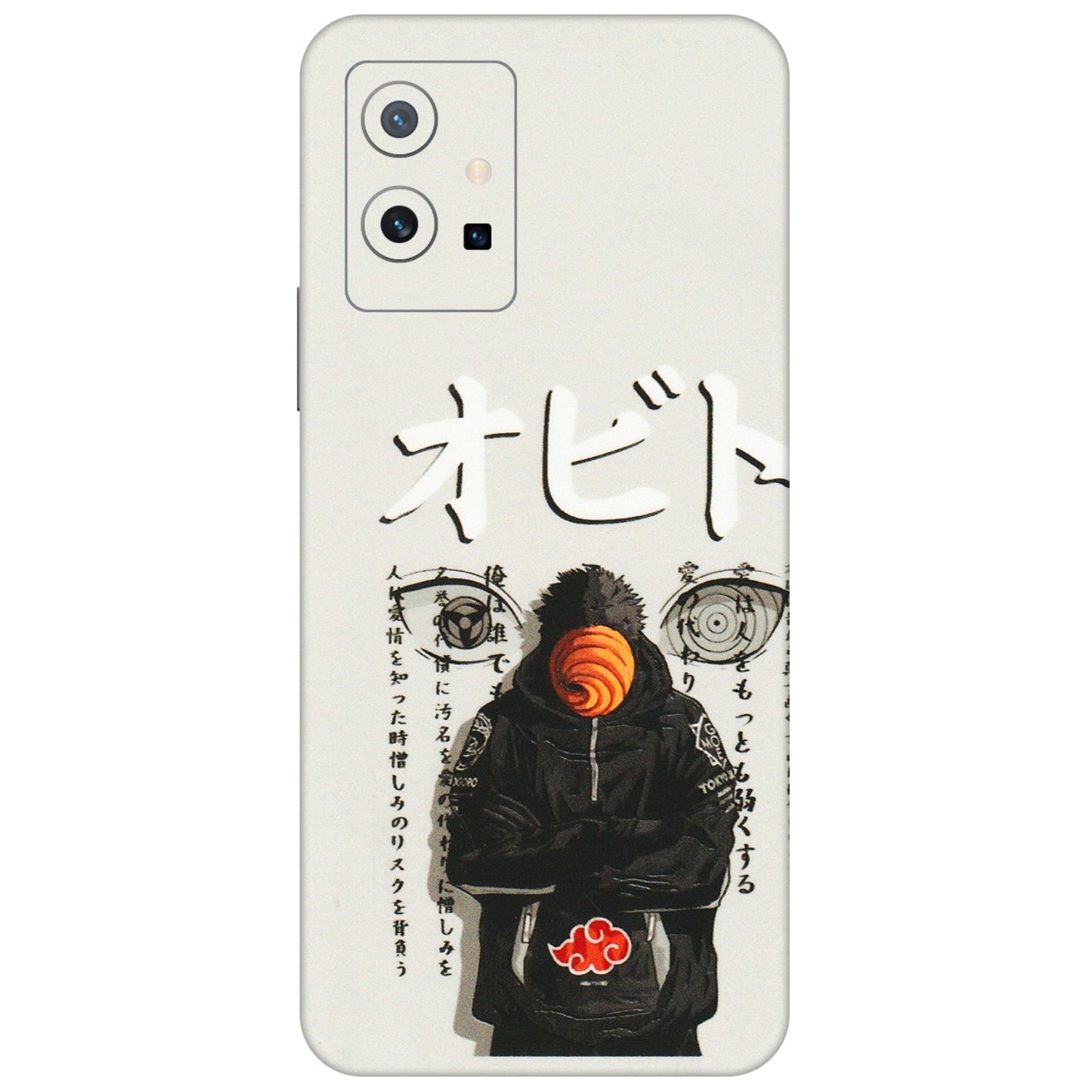 VIVO Z/V/X/T/U/S Series Phone Skins (All Models) - Obito Anime Eye - 3D Embossed Finish (L-19) Vivo T1 (5G)