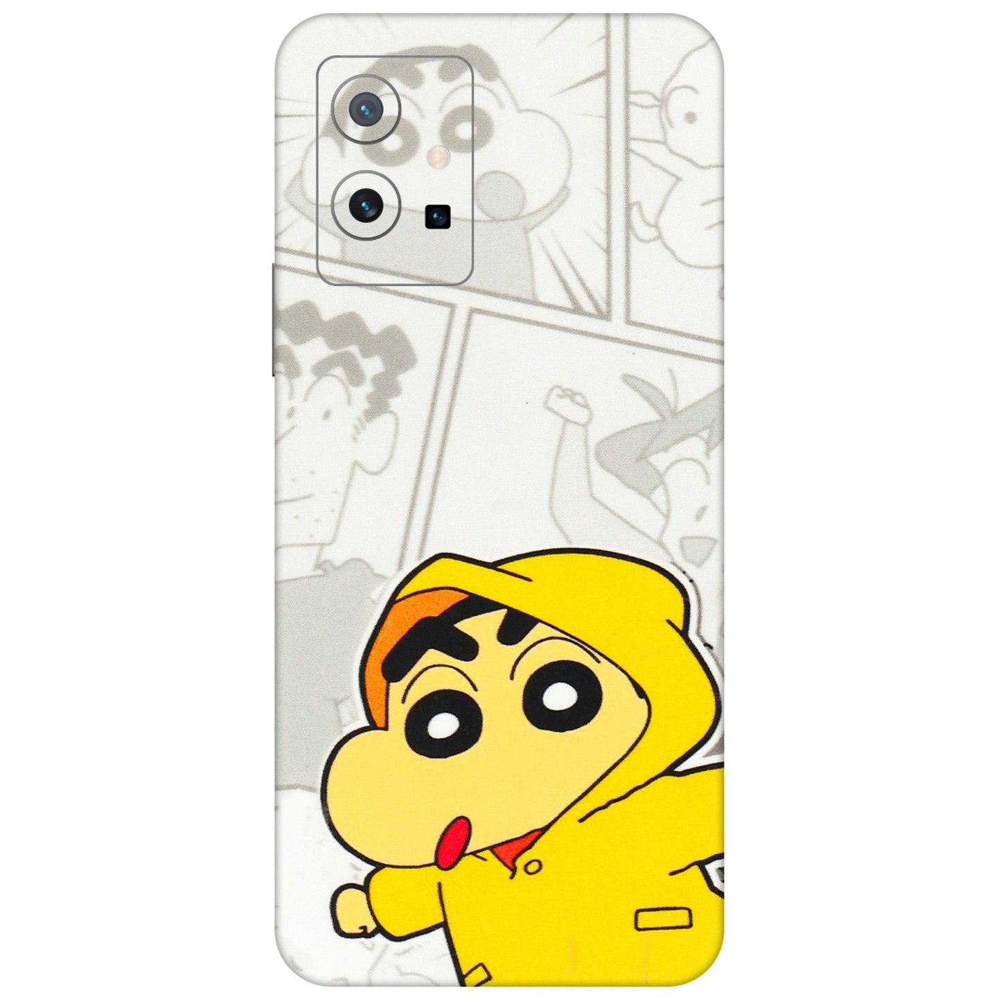 VIVO Z/V/X/T/U/S Series Phone Skins (All Models) - Yellow Shinchan Comic - 3D Embossed Finish (L-246) Vivo T1 (5G)