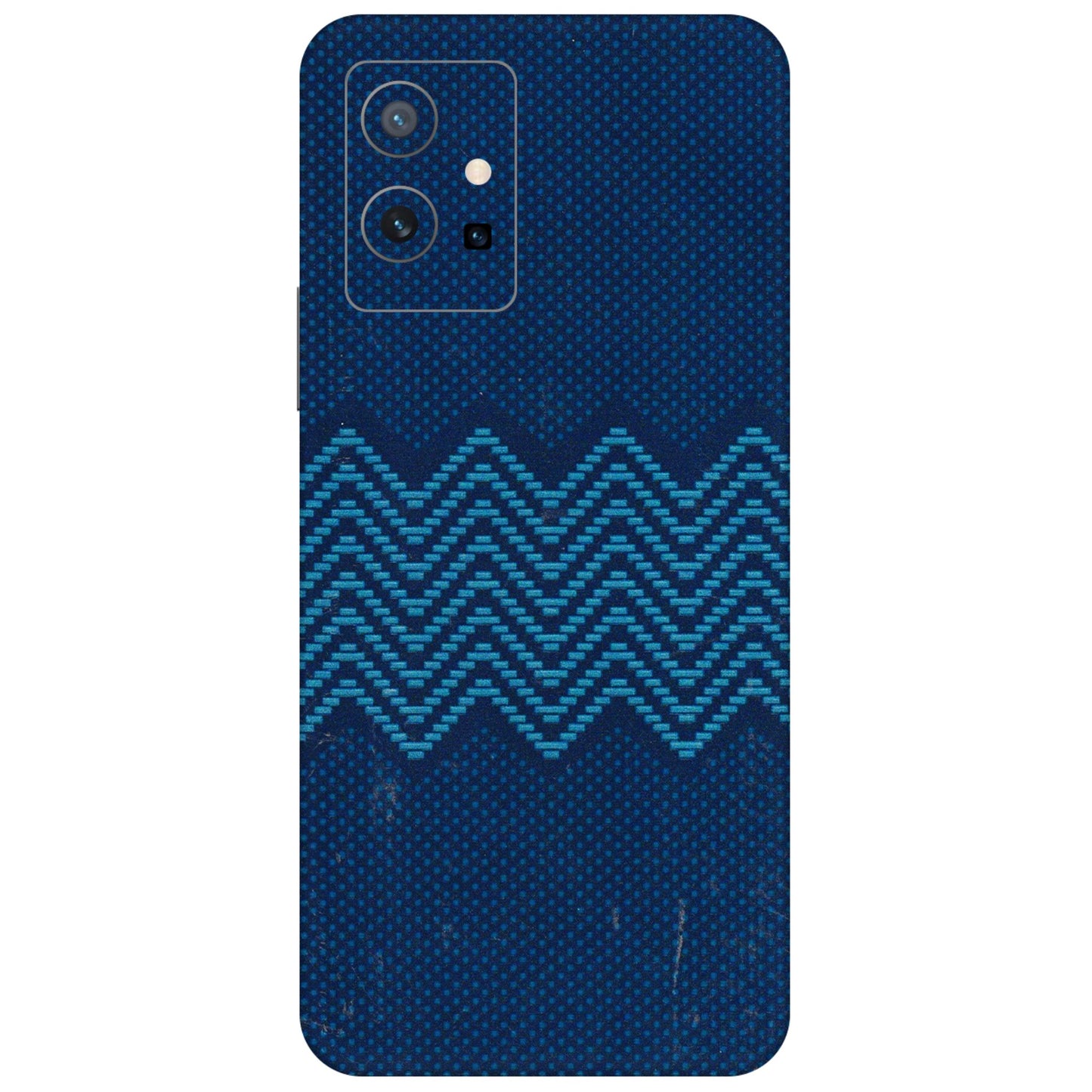 VIVO Z/V/X/T/U/S Series Phone Skins (All Models) - Blue Sober Waves - 3D Embossed Finish (L-306) Vivo T1 (5G)