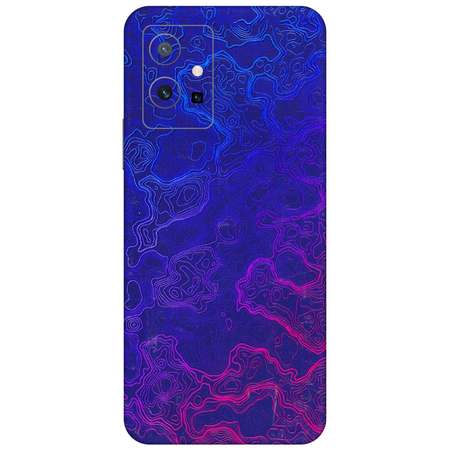 VIVO Z/V/X/T/U/S Series Phone Skins (All Models) - Purple Ripples Swirl - 3D Embossed Finish (L-314) Vivo T1 (5G)