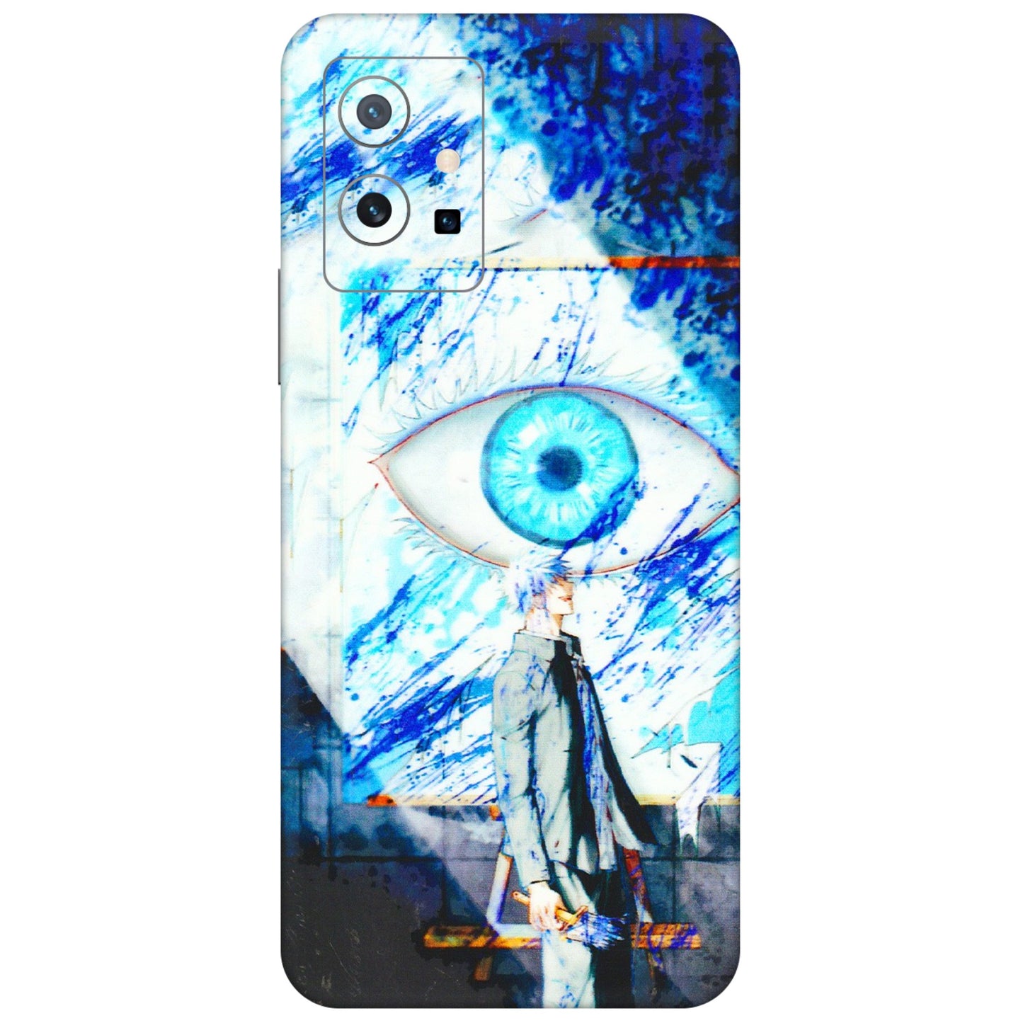 VIVO Z/V/X/T/U/S Series Phone Skins (All Models) - Anime Sea Blue Eye - 3D Embossed Finish (L-318) Vivo T1 (5G)