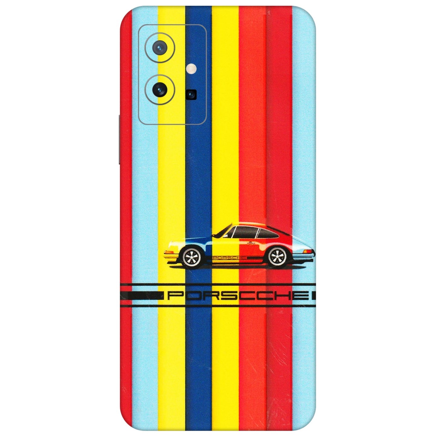 VIVO Z/V/X/T/U/S Series Phone Skins (All Models) - Multicolour Porche - 3D Embossed Finish (L-39) Vivo T1 (5G)