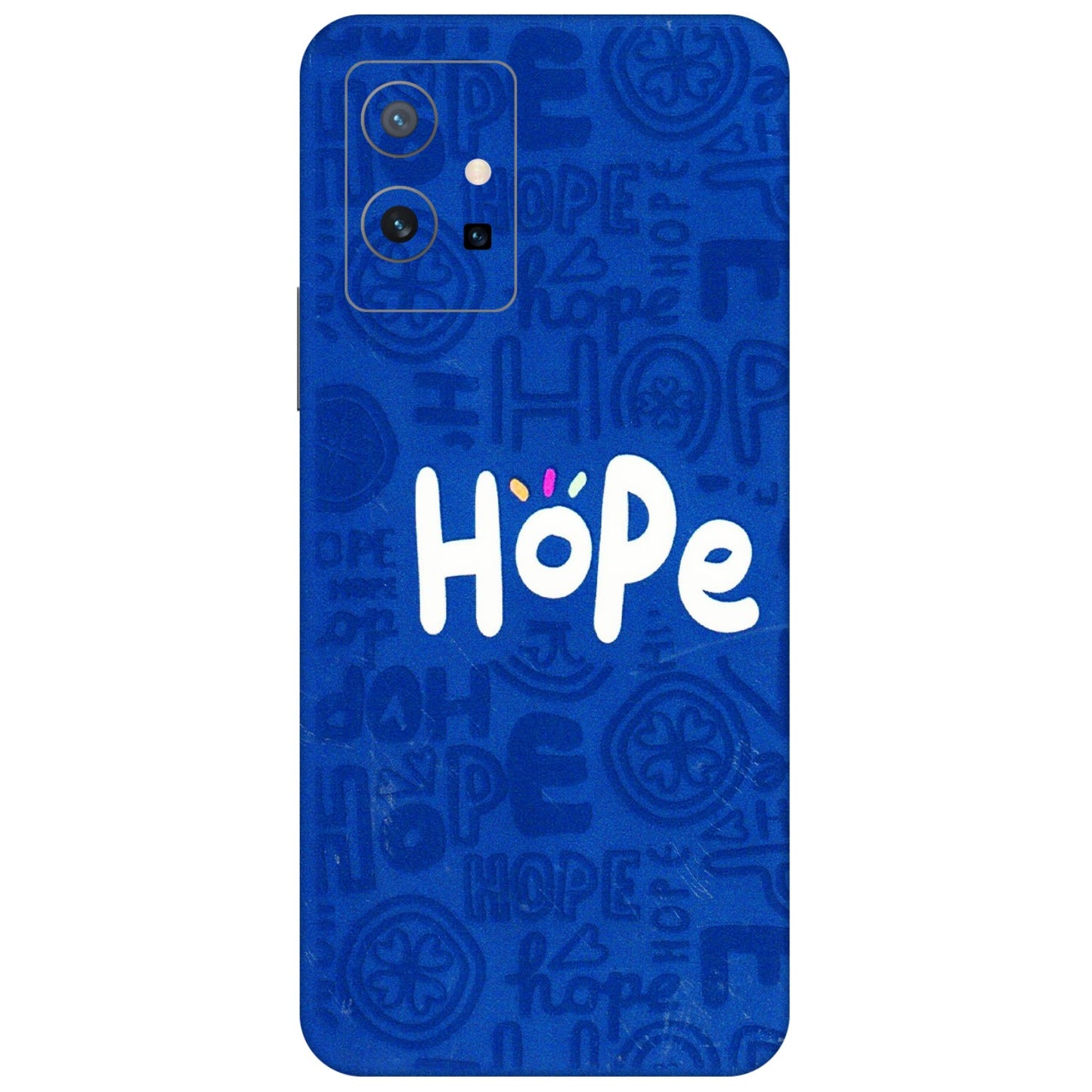 VIVO Z/V/X/T/U/S Series Phone Skins (All Models) - Hope Doodles Blue - 3D Embossed Finish (L-43) Vivo T1 (5G)