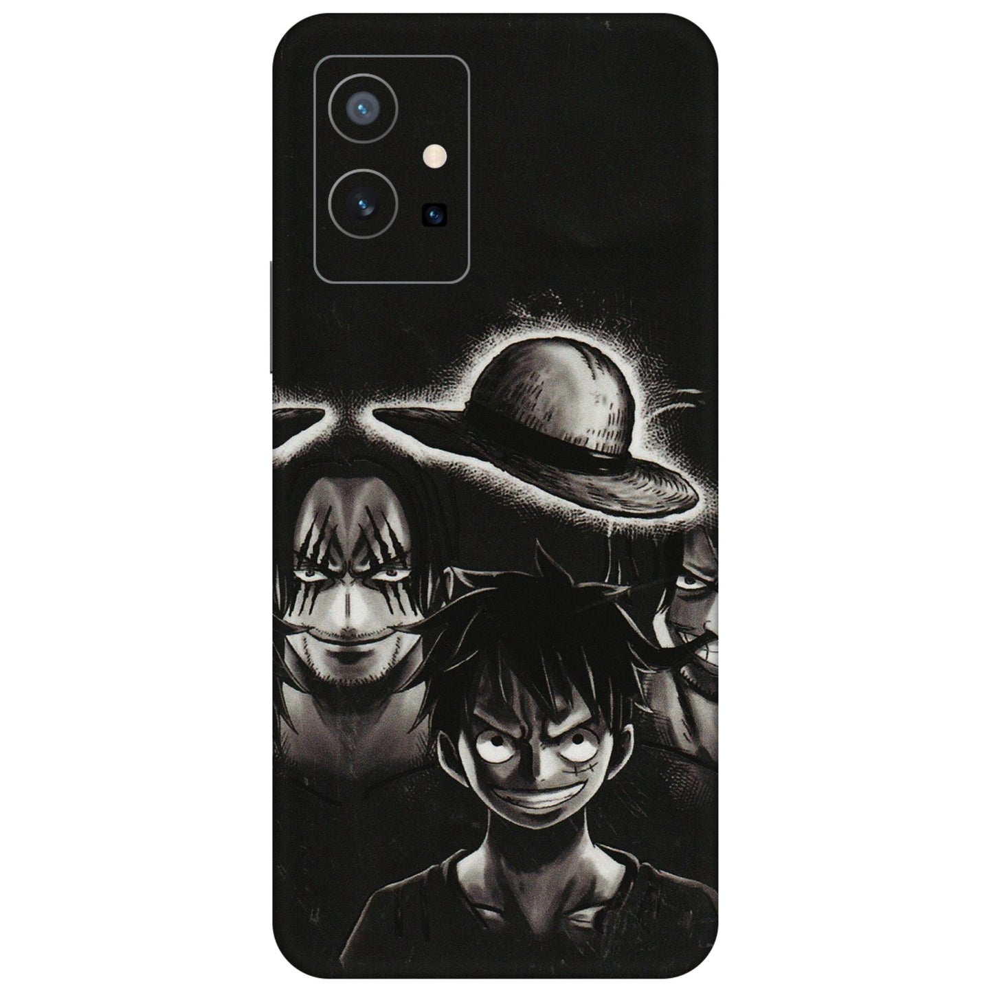 VIVO Z/V/X/T/U/S Series Phone Skins (All Models) - Black Luffy Hat - 3D Embossed Finish (L-57) Vivo T1 (5G)