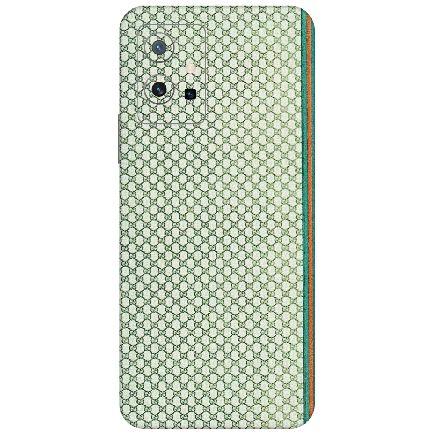 VIVO Z/V/X/T/U/S Series Phone Skins (All Models) - Gucci Fabric Pattern - 3D Embossed Finish (L-73) Vivo T1 (5G)