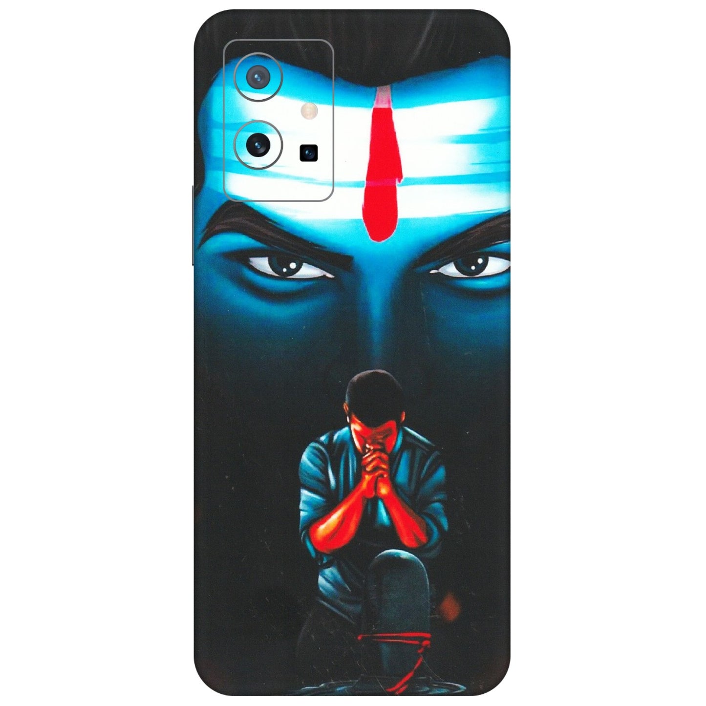 VIVO Z/V/X/T/U/S Series Phone Skins (All Models) - Mahakal Bhakt - Matte Finish (M-112) Vivo T1 (5G)