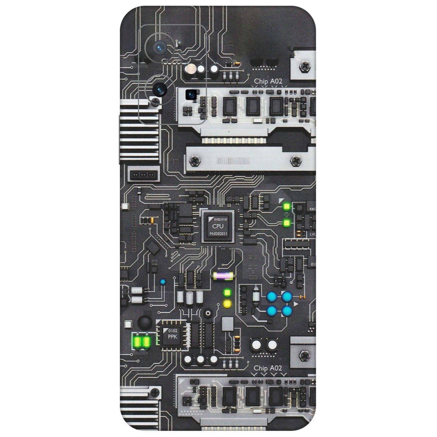 VIVO Z/V/X/T/U/S Series Phone Skins (All Models) - Motherboard Internals - Matte Finish (M-135) Vivo T1 (5G)