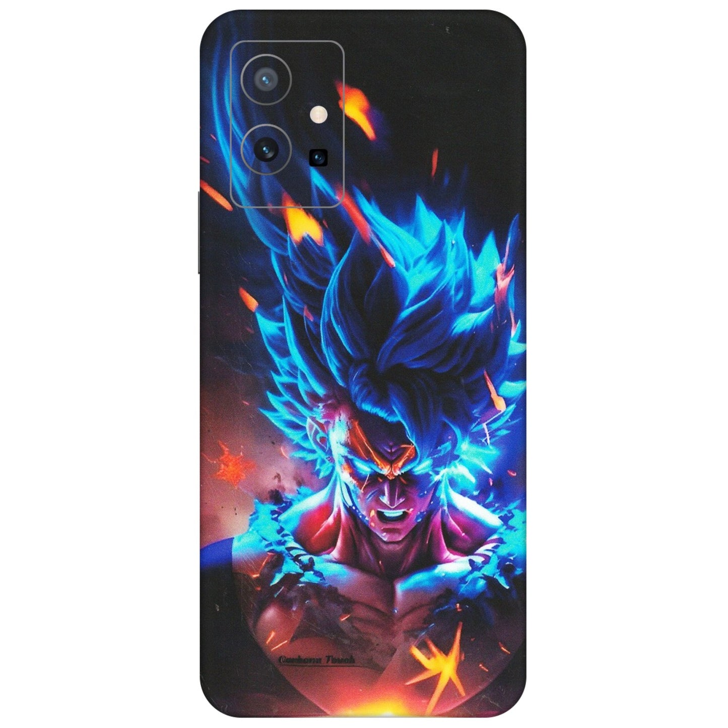 VIVO Z/V/X/T/U/S Series Phone Skins (All Models) - Angry Goku Dragon Ball Anime - Matte Finish (M-150) Vivo T1 (5G)
