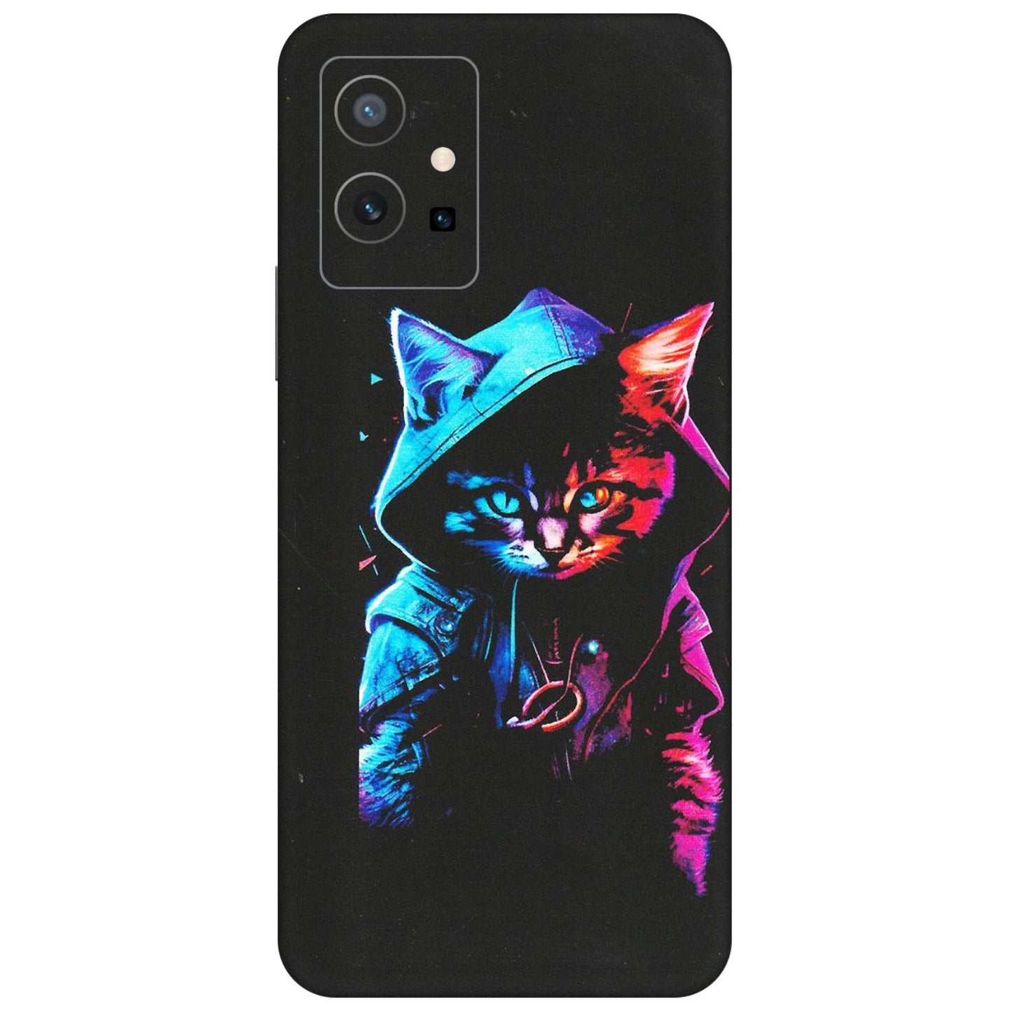VIVO Z/V/X/T/U/S Series Phone Skins (All Models) - Cyberpunk Cat - Matte Finish (M-45) Vivo T1 (5G)