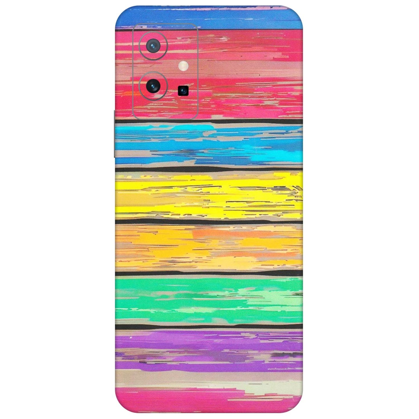 VIVO Z/V/X/T/U/S Series Phone Skins (All Models) - Multi Colour Wooden Wall - Matte Finish (M-96) Vivo T1 (5G)