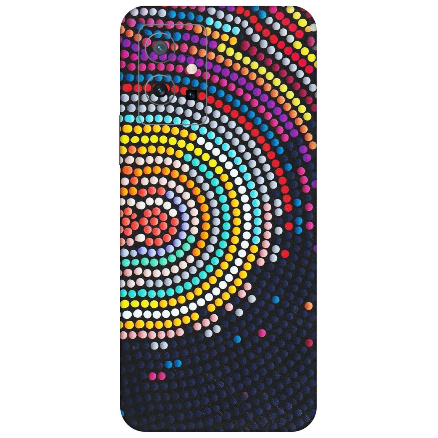 VIVO Z/V/X/T/U/S Series Phone Skins (All Models) - Rainbow Dot Mandala - Matte Finish (M-97) Vivo T1 (5G)