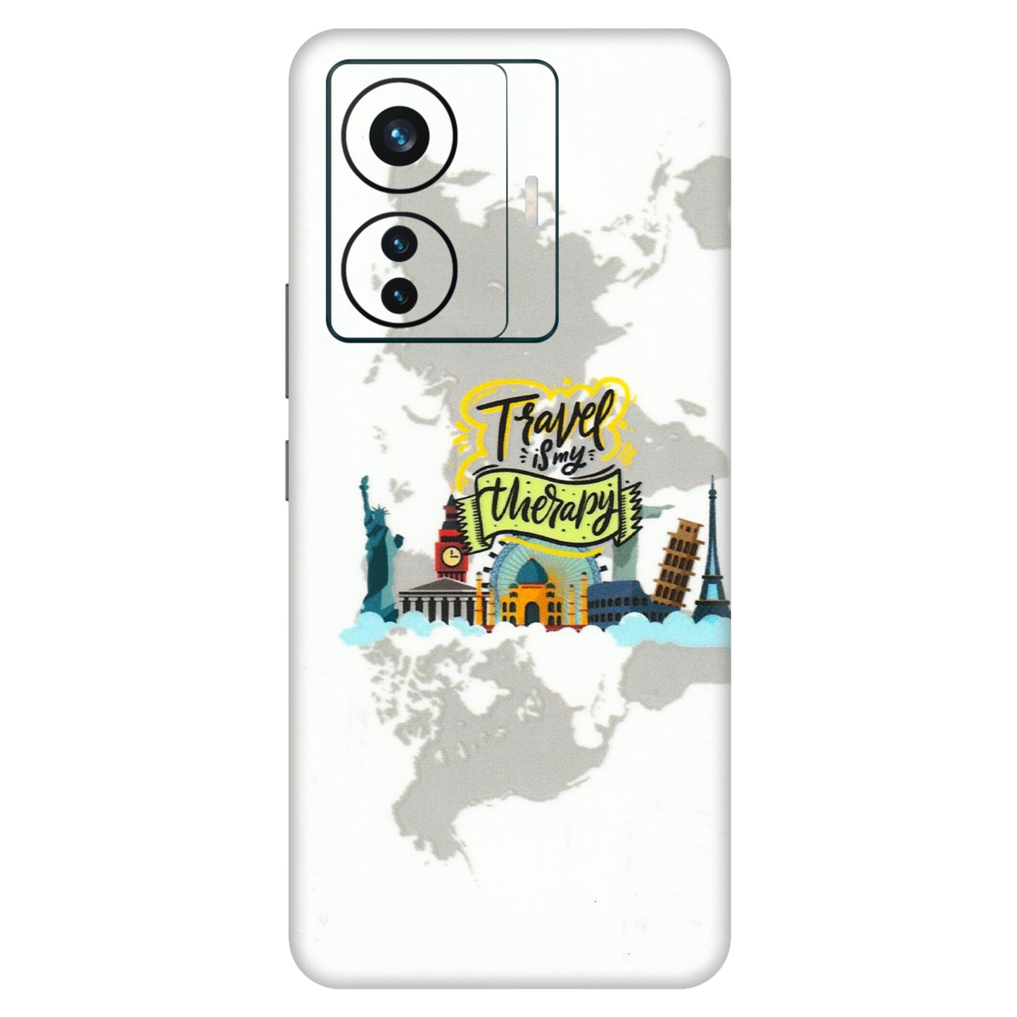 VIVO Z/V/X/T/U/S Series Phone Skins (All Models) - Travel Therapy - 3D Embossed Finish (L-199) Vivo T1 Pro (5G)