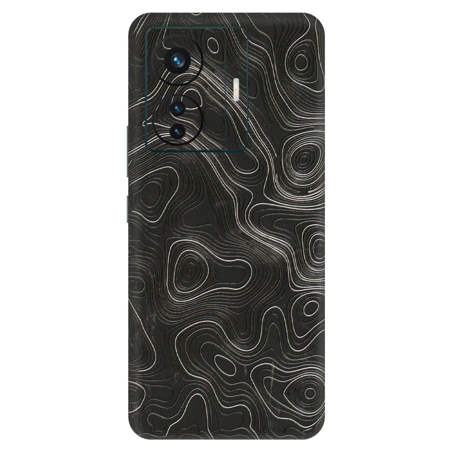 VIVO Z/V/X/T/U/S Series Phone Skins (All Models) - Abstract White Line Map - 3D Embossed Finish (L-269) Vivo T1 Pro (5G)