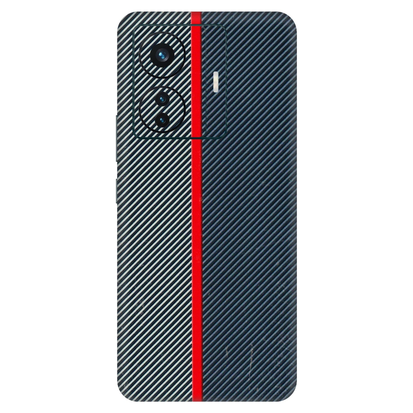 VIVO Z/V/X/T/U/S Series Phone Skins (All Models) - Blue Sober Lines - 3D Embossed Finish (L-305) Vivo T1 Pro (5G)