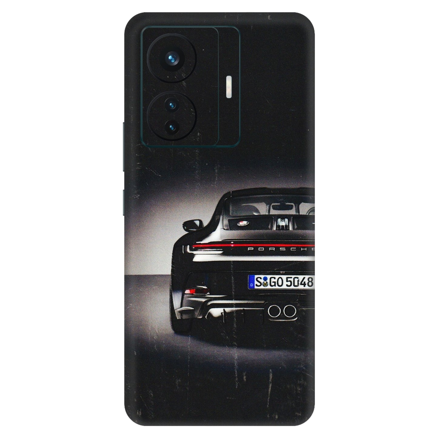 VIVO Z/V/X/T/U/S Series Phone Skins (All Models) - New Black Porsche GT3 - 3D Embossed Finish (L-327) Vivo T1 Pro (5G)