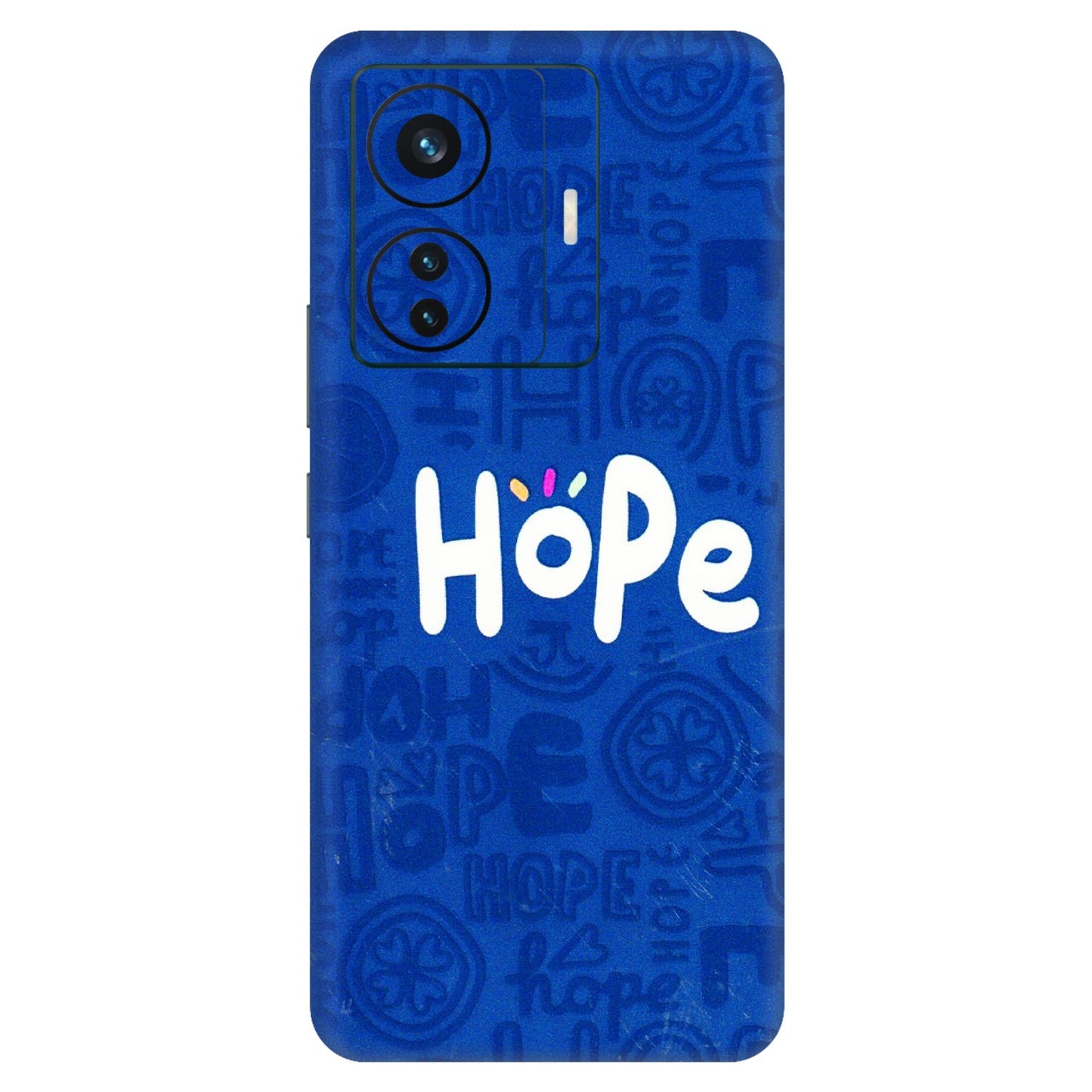 VIVO Z/V/X/T/U/S Series Phone Skins (All Models) - Hope Doodles Blue - 3D Embossed Finish (L-43) Vivo T1 Pro (5G)