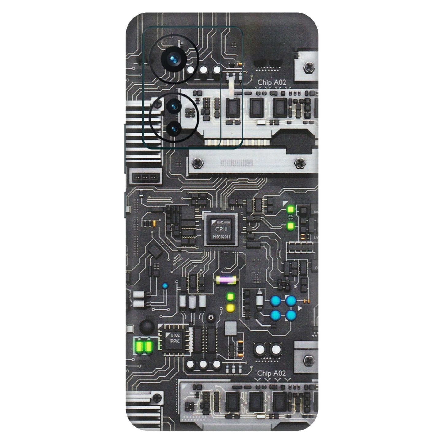 VIVO Z/V/X/T/U/S Series Phone Skins (All Models) - Motherboard Internals - Matte Finish (M-135) Vivo T1 Pro (5G)