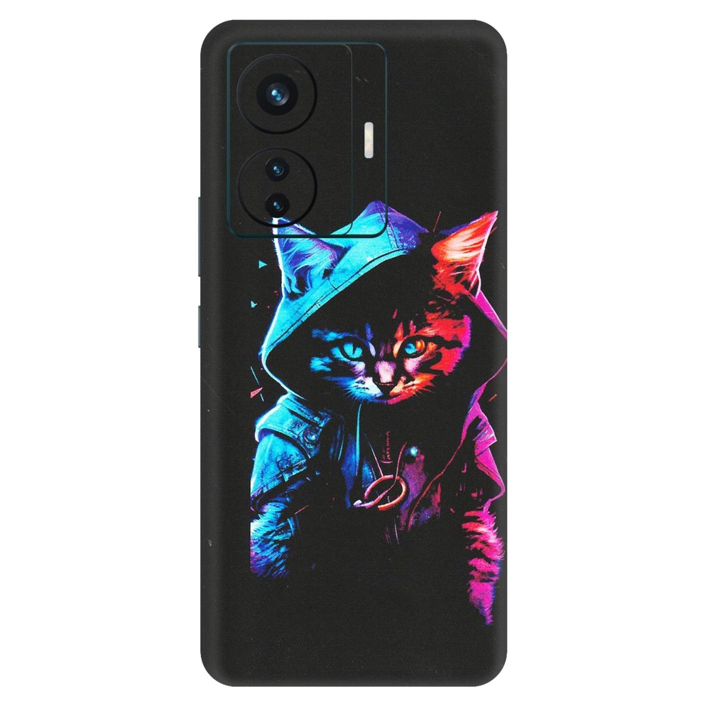VIVO Z/V/X/T/U/S Series Phone Skins (All Models) - Cyberpunk Cat - Matte Finish (M-45) Vivo T1 Pro (5G)