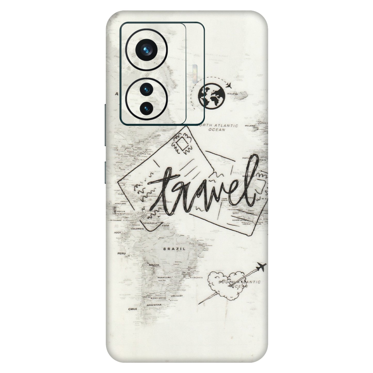 VIVO Z/V/X/T/U/S Series Phone Skins (All Models) - Travel Ticket - Transparent Finish (T-06) Vivo T1 Pro (5G)