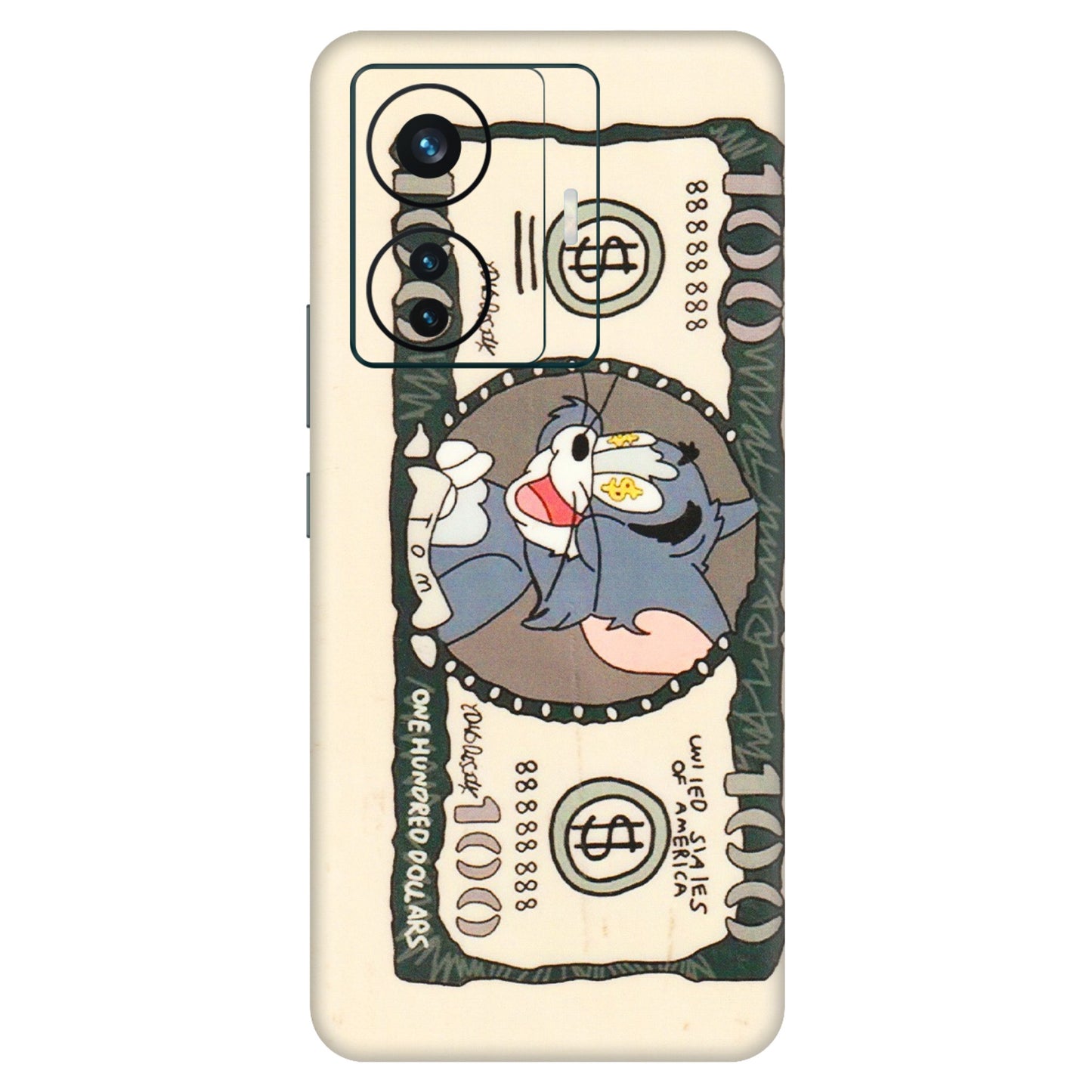 VIVO Z/V/X/T/U/S Series Phone Skins (All Models) - One Hundred Dollar Tom - Transparent Finish (T-16) Vivo T1 Pro (5G)