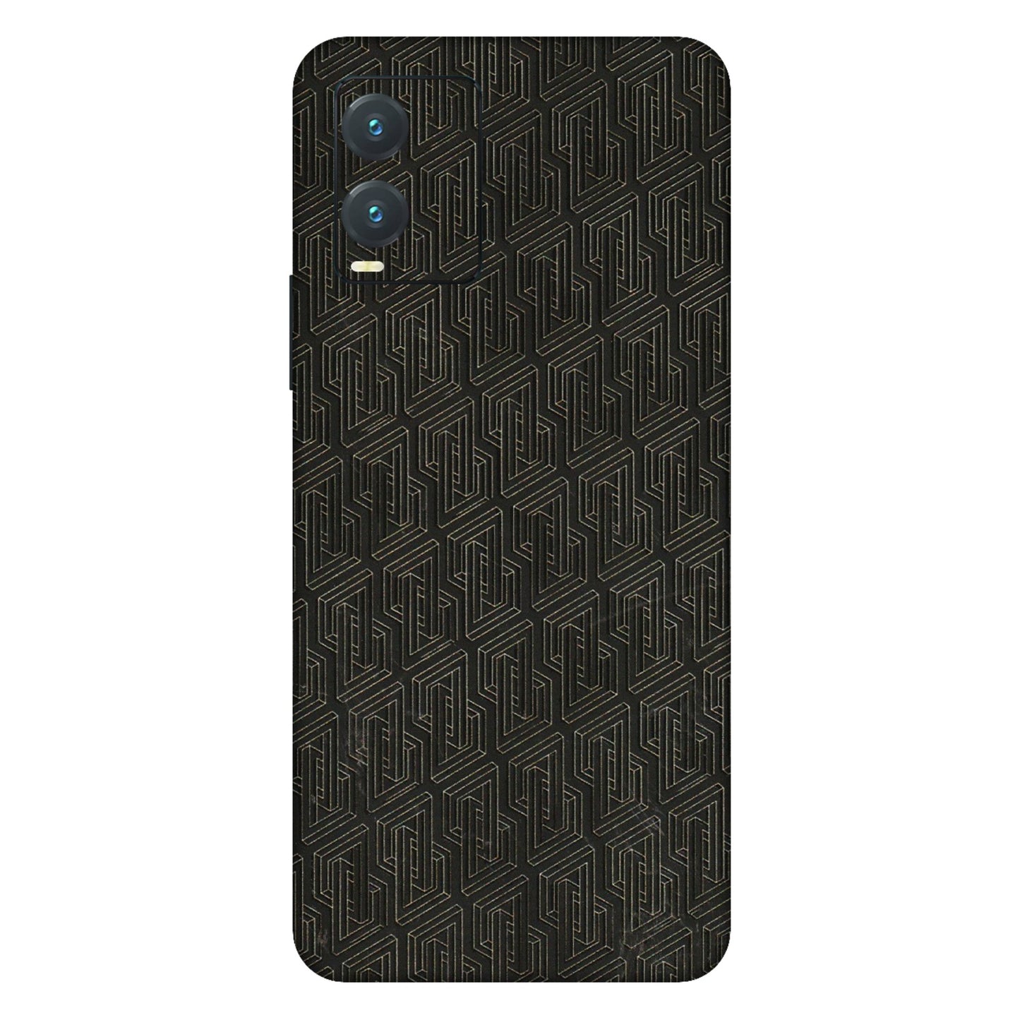 VIVO Z/V/X/T/U/S Series Phone Skins (All Models) - Black Abstract Pattern - 3D Embossed Finish (L-117) Vivo T1X