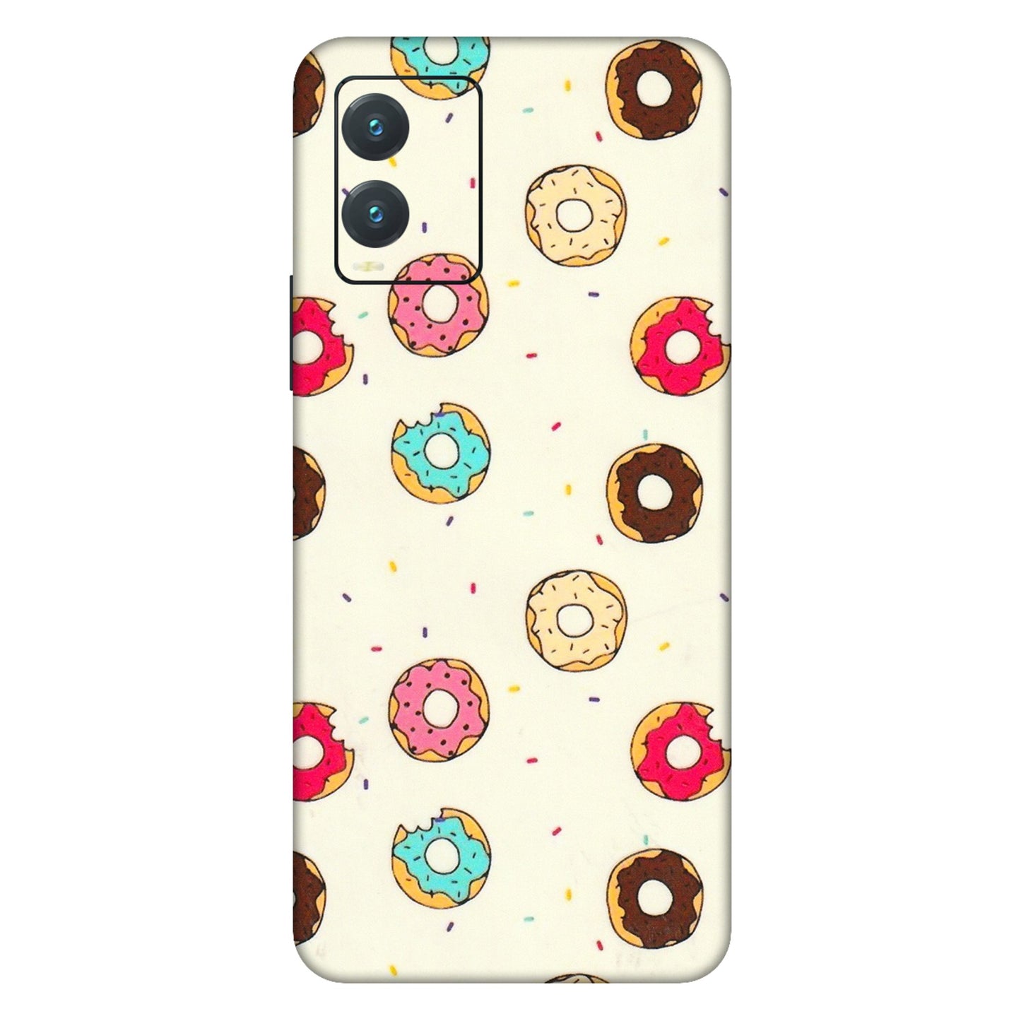 VIVO Z/V/X/T/U/S Series Phone Skins (All Models) - Mini Donuts Doodle Art - 3D Embossed Finish (L-122) Vivo T1X