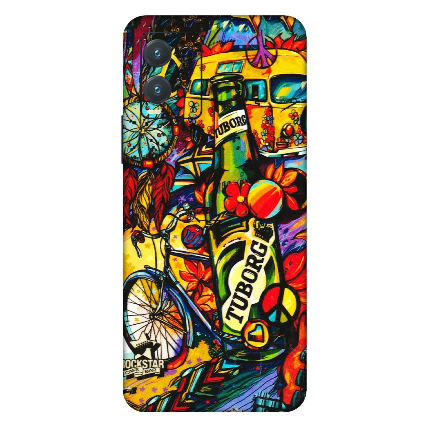 VIVO Z/V/X/T/U/S Series Phone Skins (All Models) - Cool Beer Bottle - 3D Embossed Finish (L-193) Vivo T1X