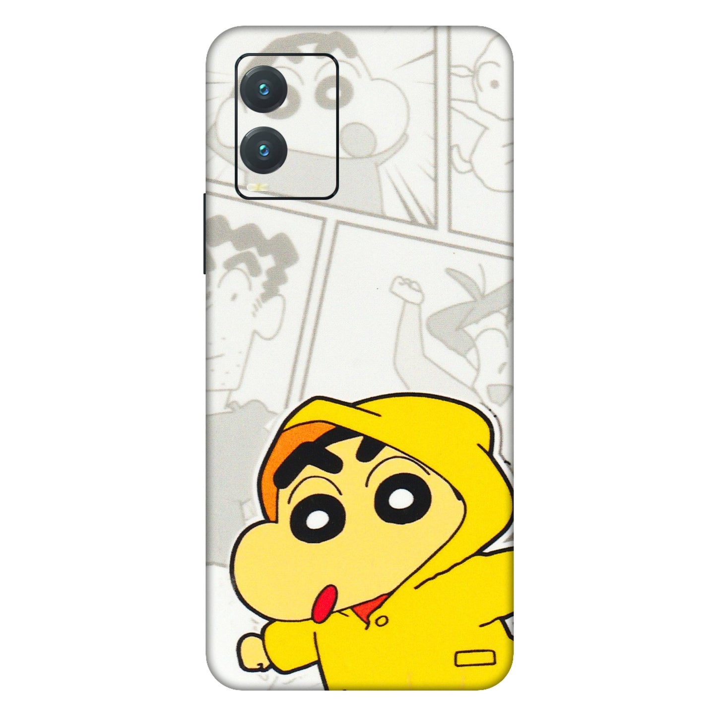 VIVO Z/V/X/T/U/S Series Phone Skins (All Models) - Yellow Shinchan Comic - 3D Embossed Finish (L-246) Vivo T1X